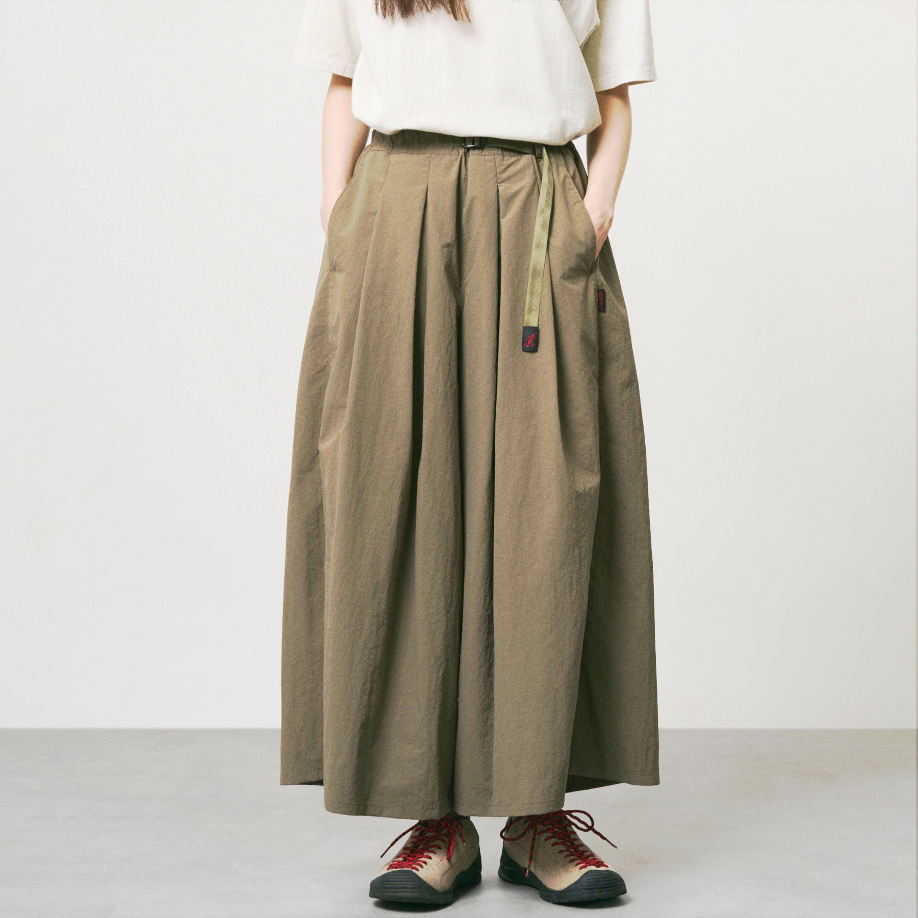 Nylon Flare Pant Burnt Olive