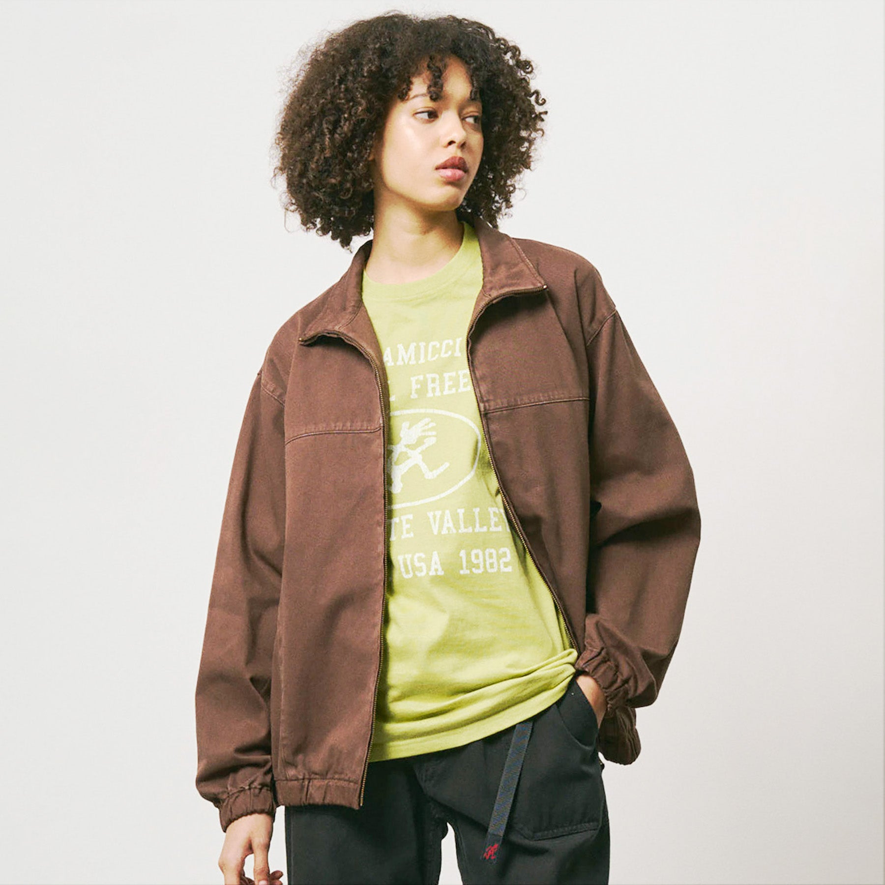 Twill-Around Jacket Brown Pigment