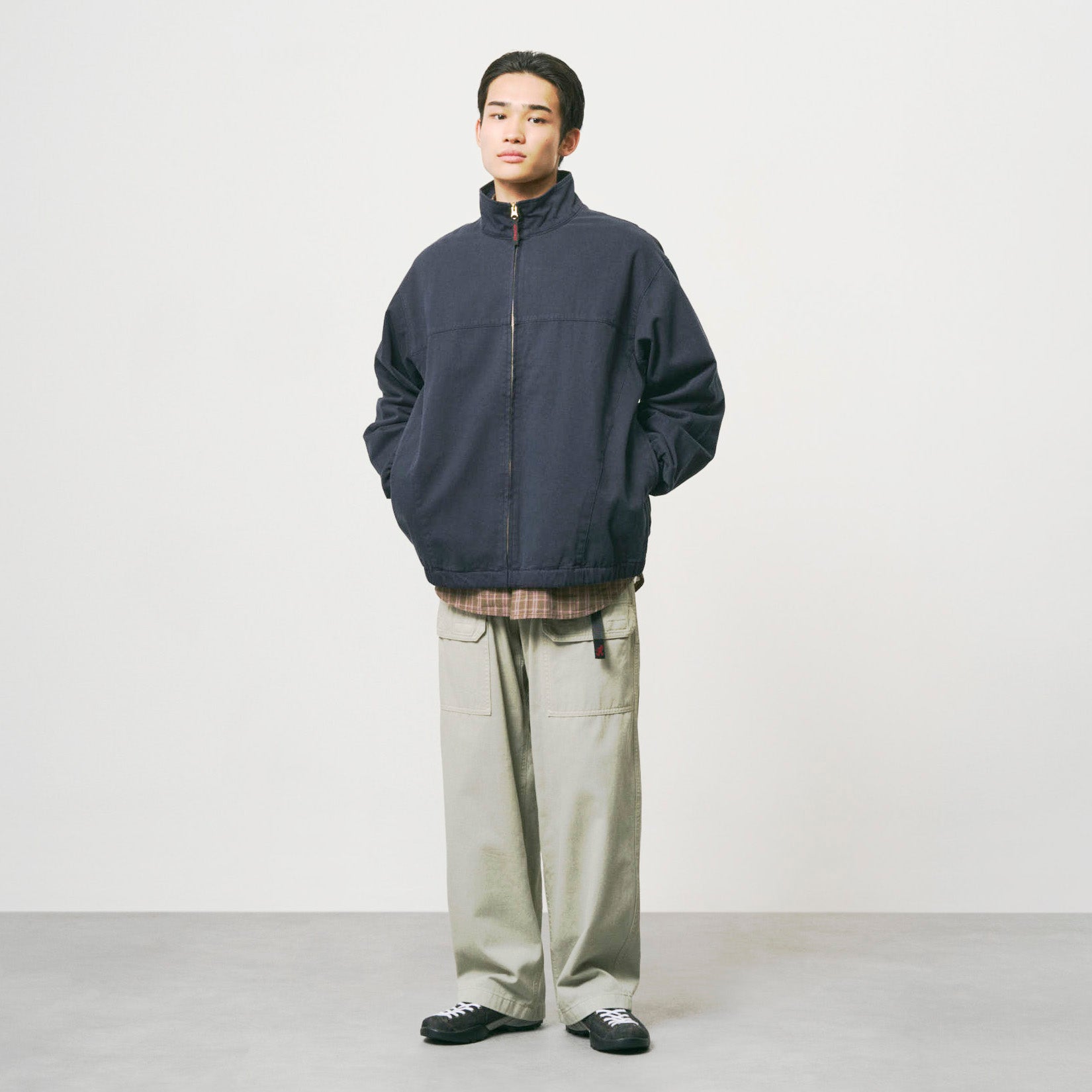 Twill-Around Jacket Double Navy