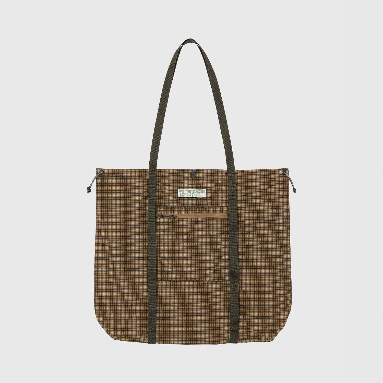 Utility Tote Bag Brown Check