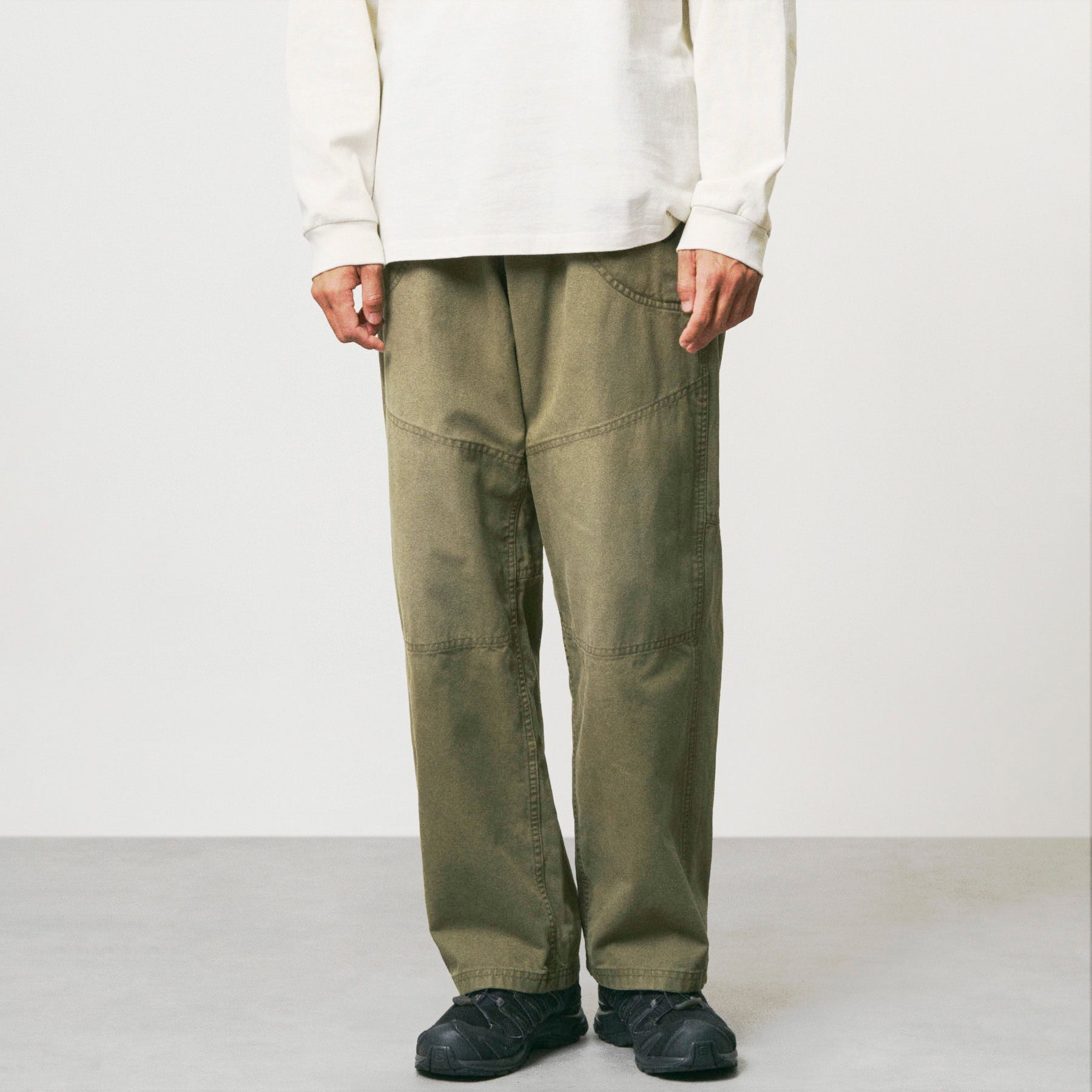 Hemp Canvas Double Knee Pant Burnt Olive Pigment