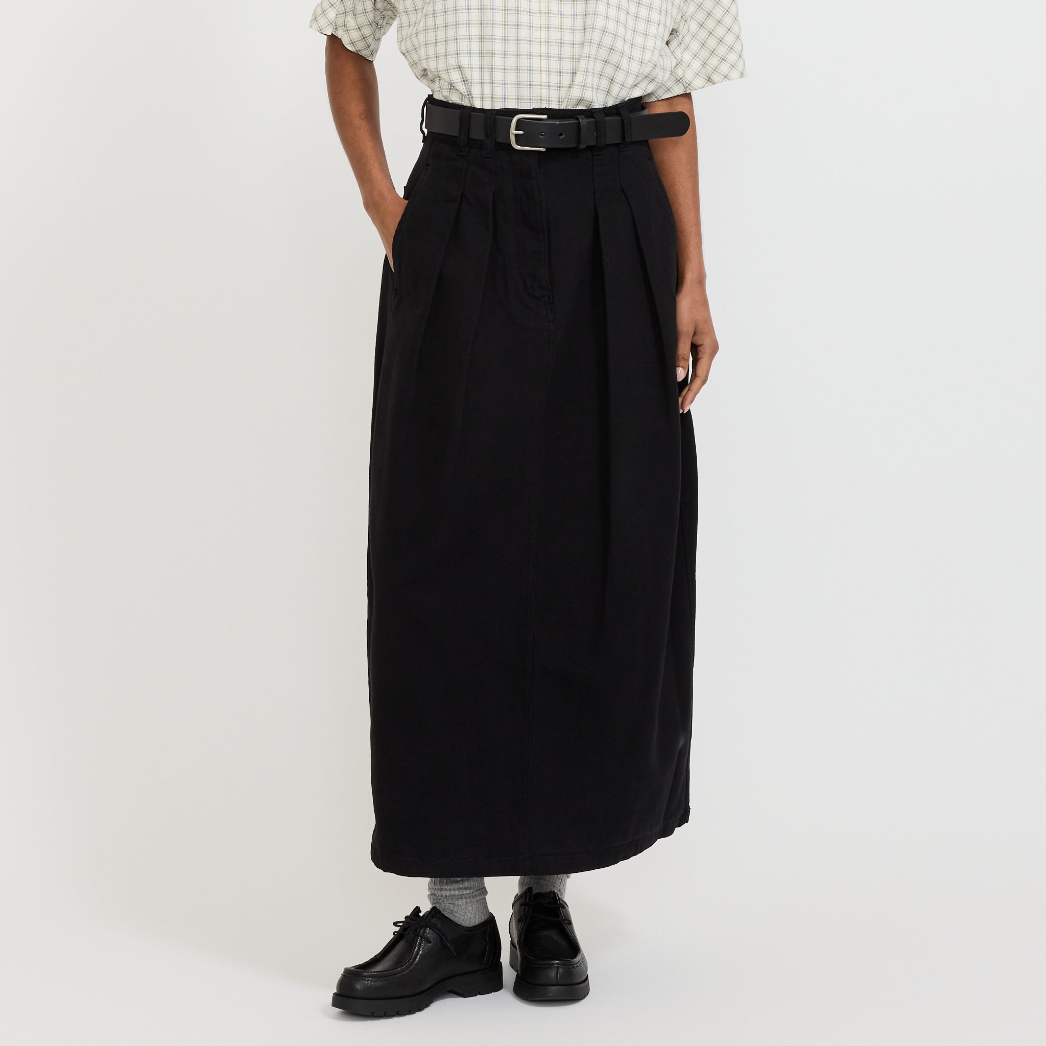 Bulb Skirt Fossil Black