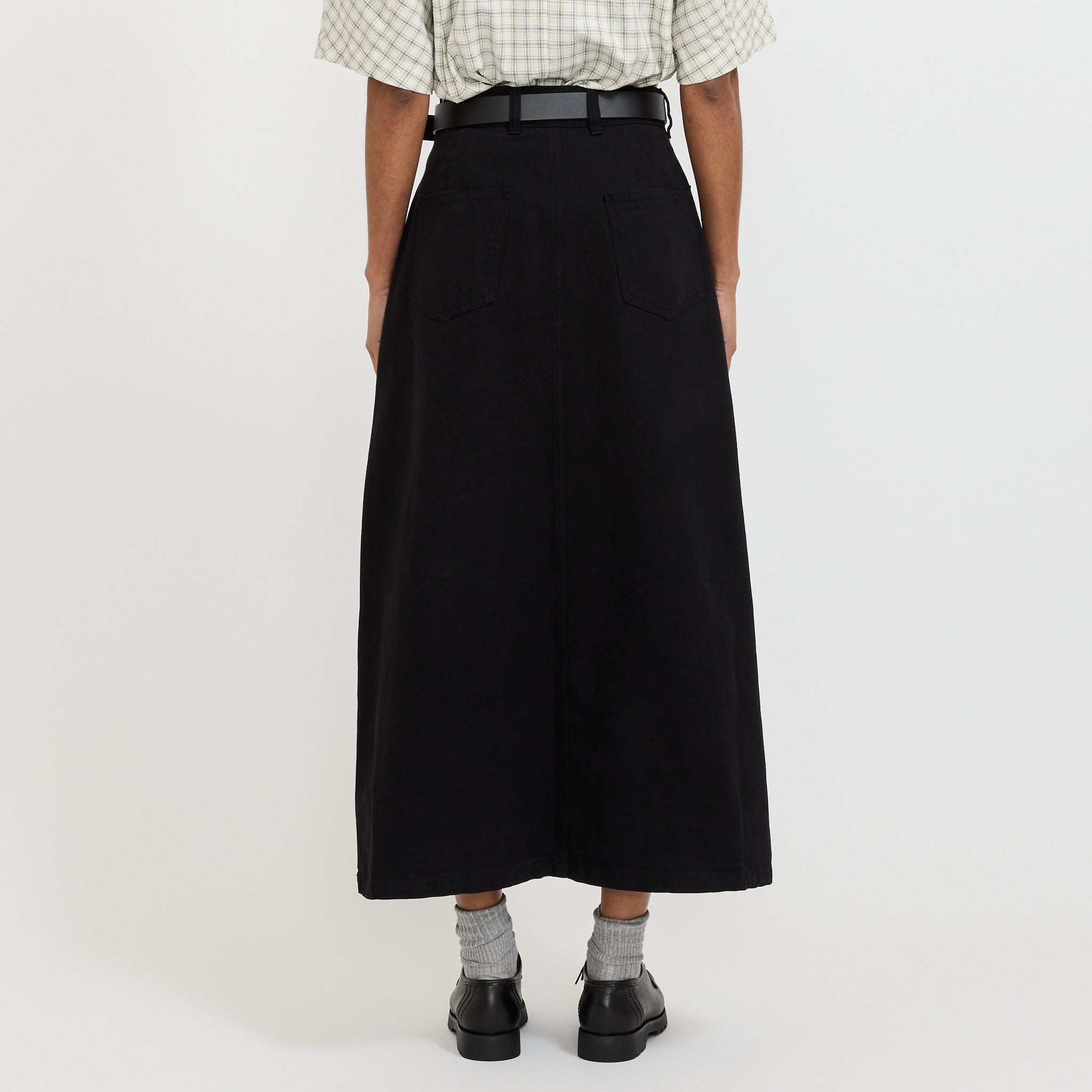 Bulb Skirt Fossil Black