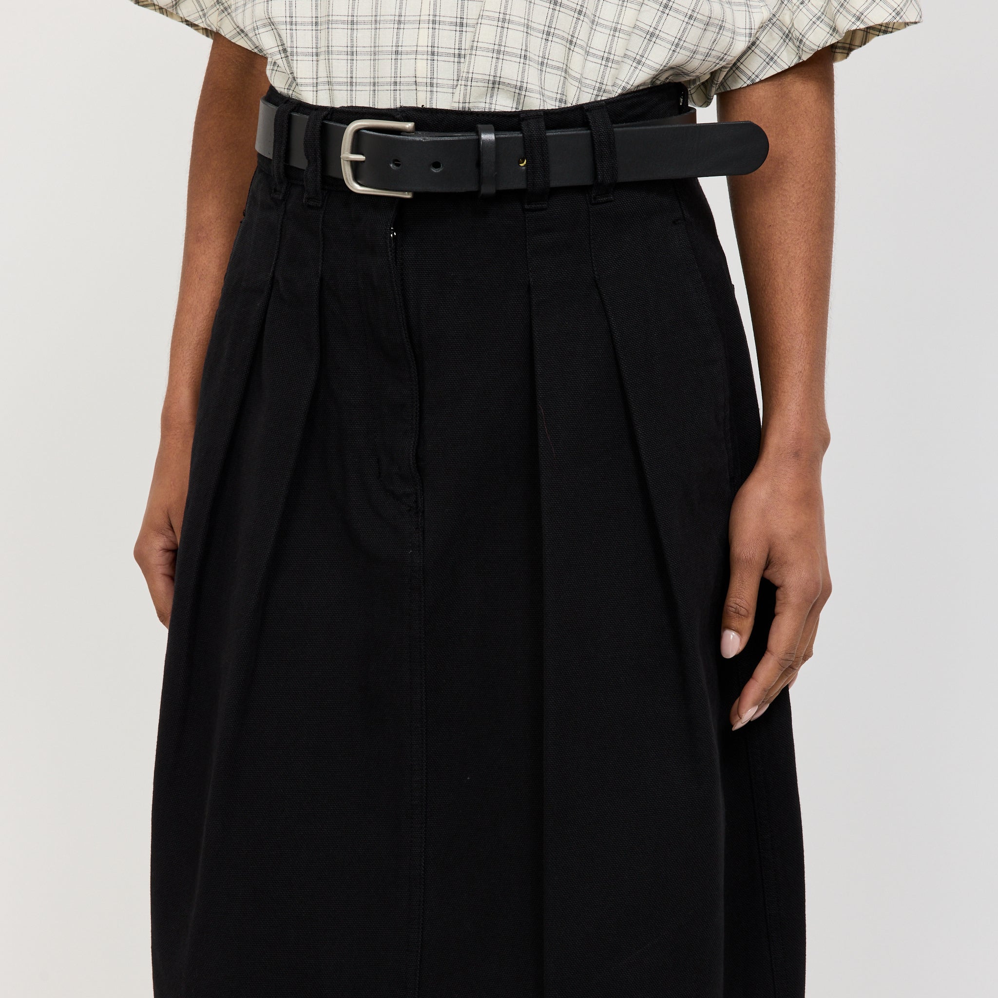 Bulb Skirt Fossil Black