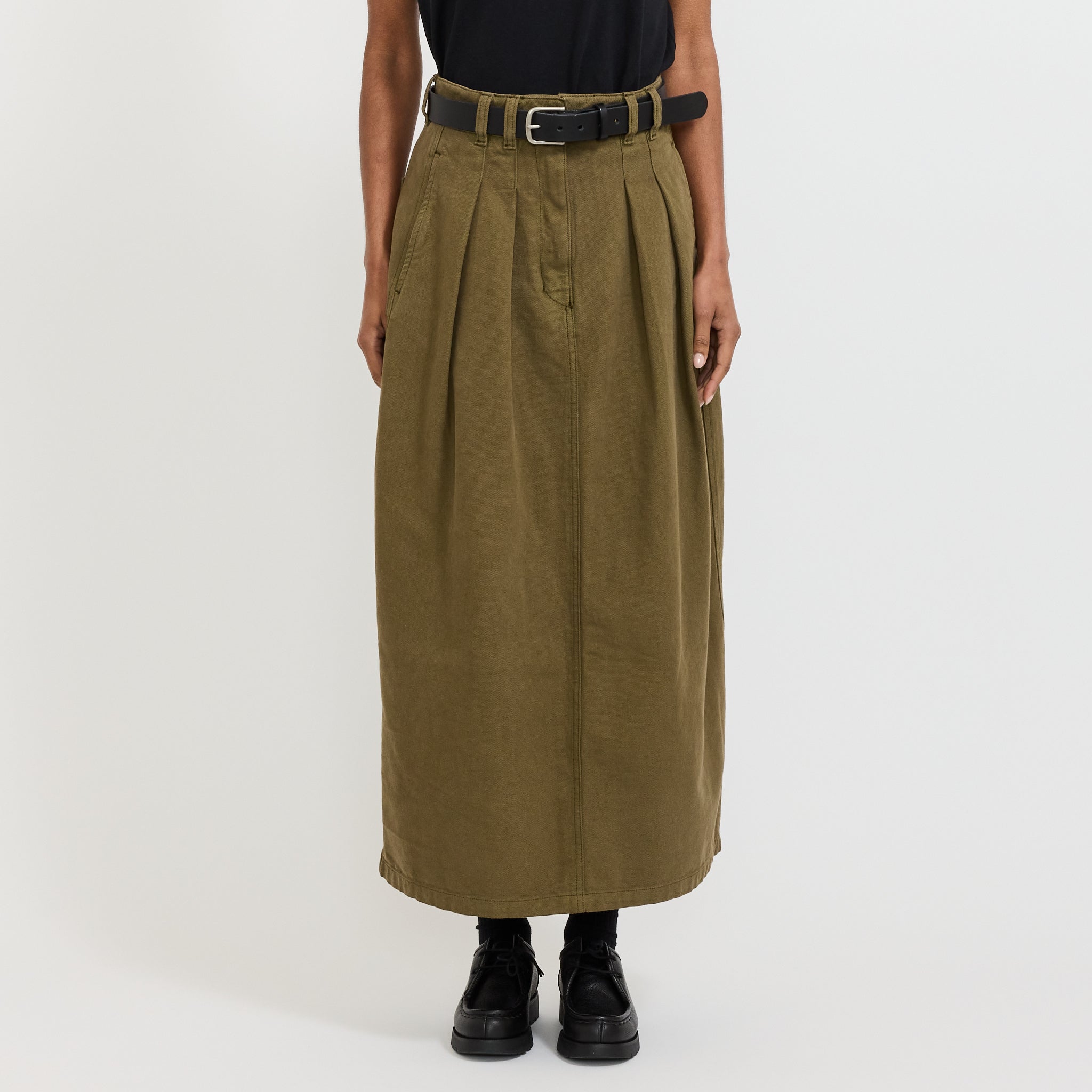 Bulb Skirt Fossil Green