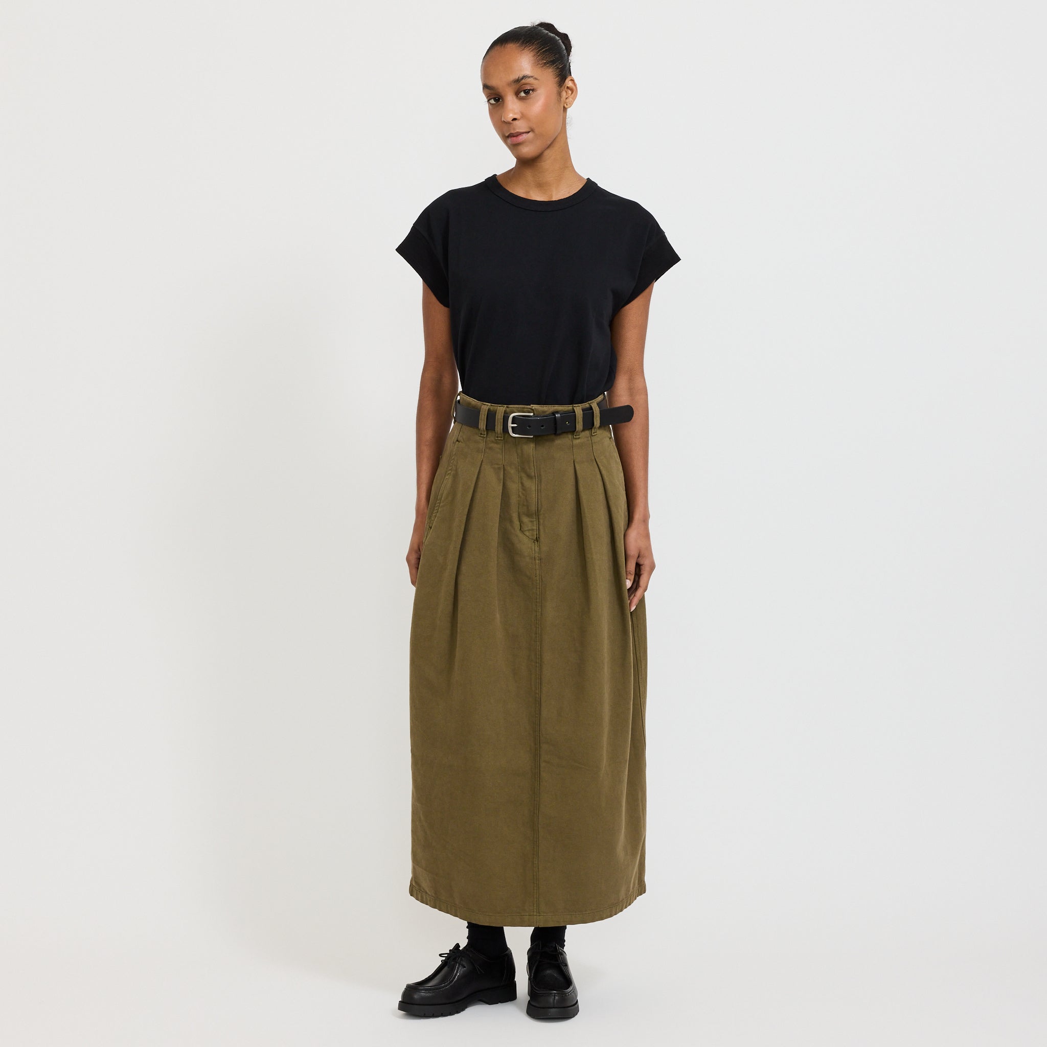 Bulb Skirt Fossil Green