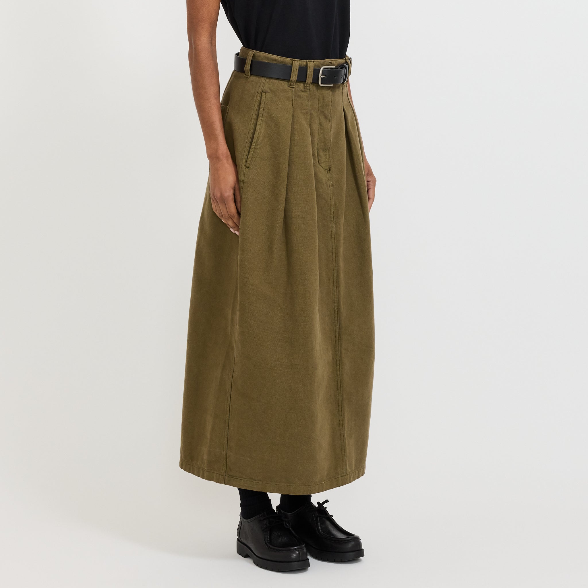 Bulb Skirt Fossil Green