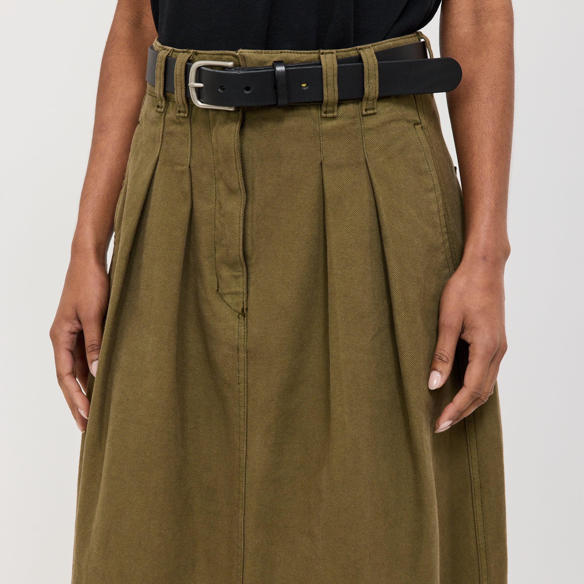 Bulb Skirt Fossil Green