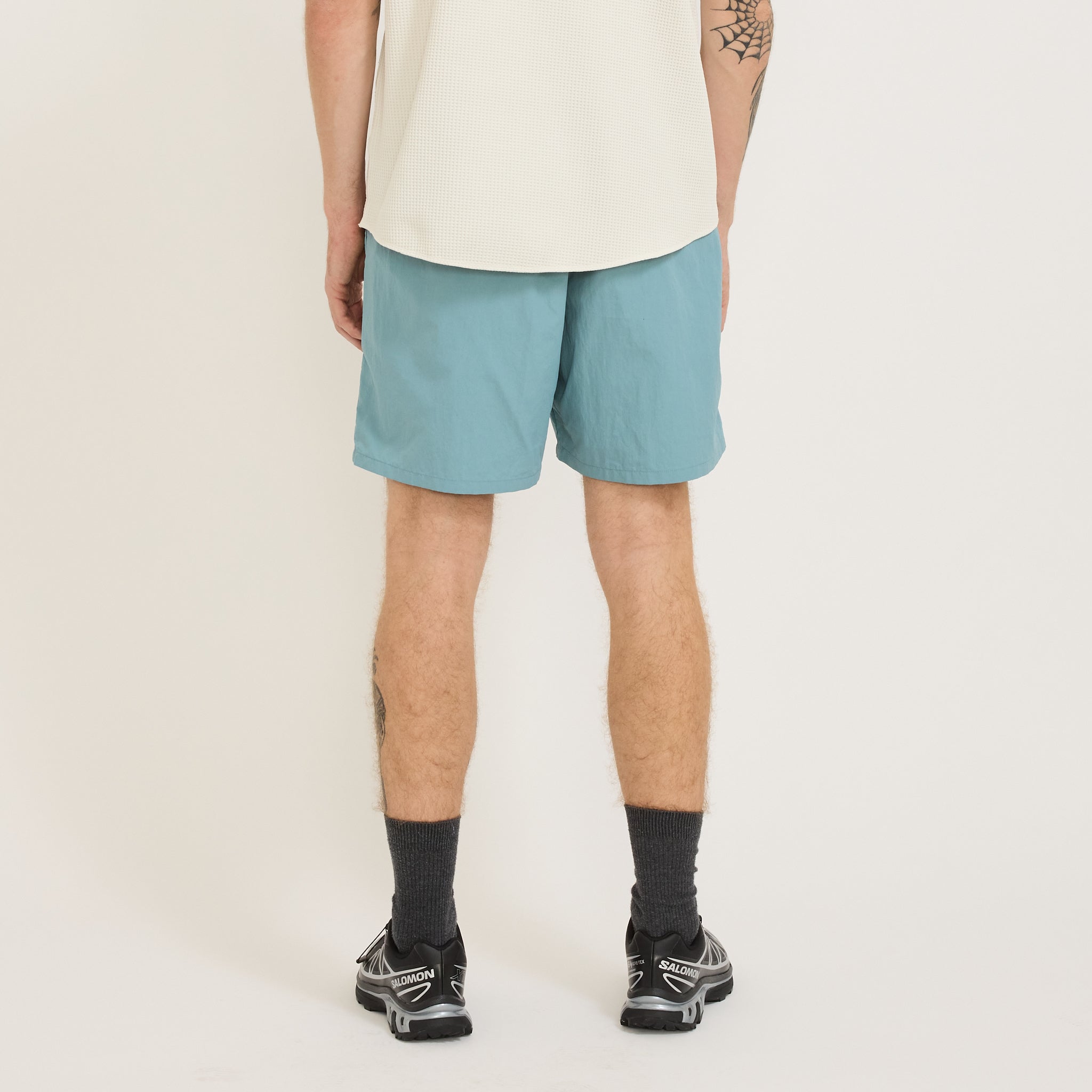 Nylon Shorts Smoke Aqua