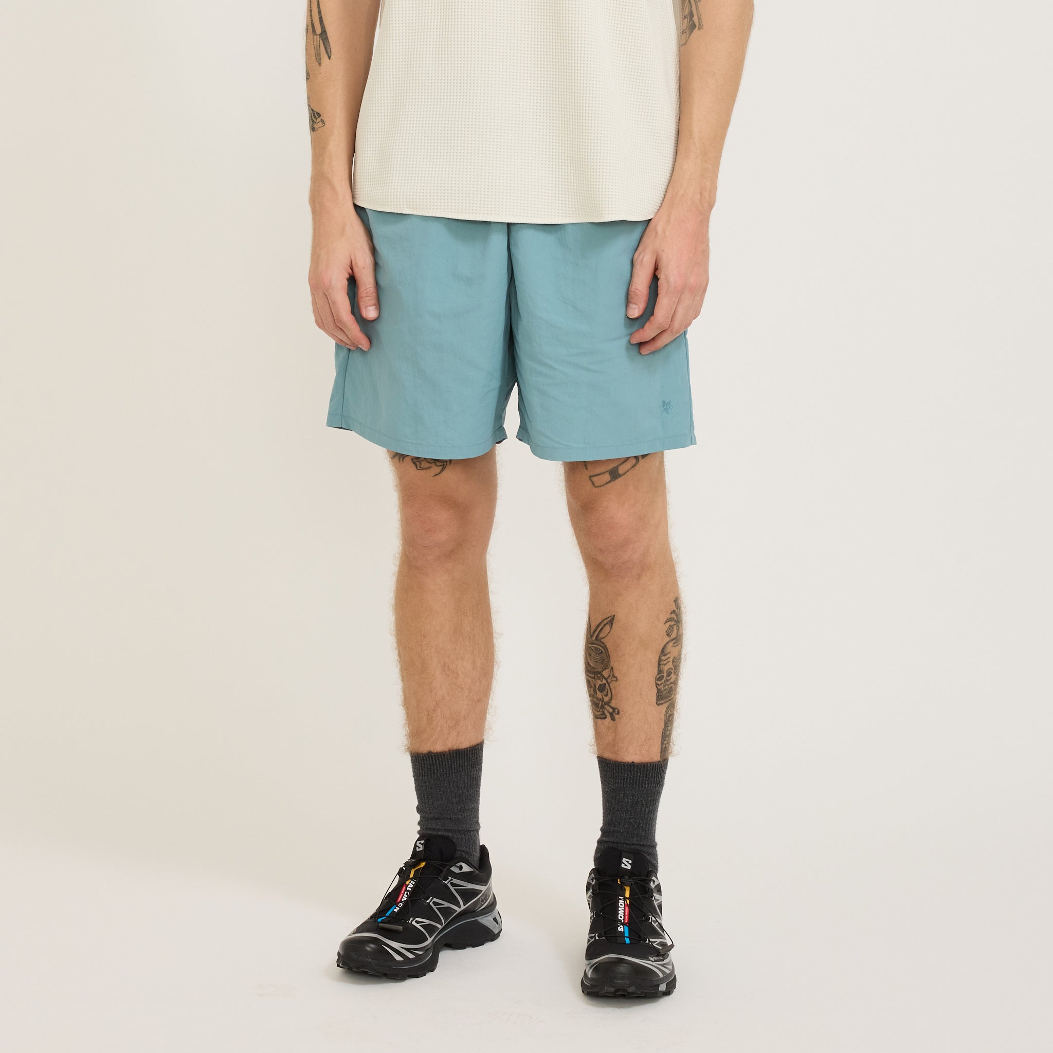 Nylon Shorts Smoke Aqua