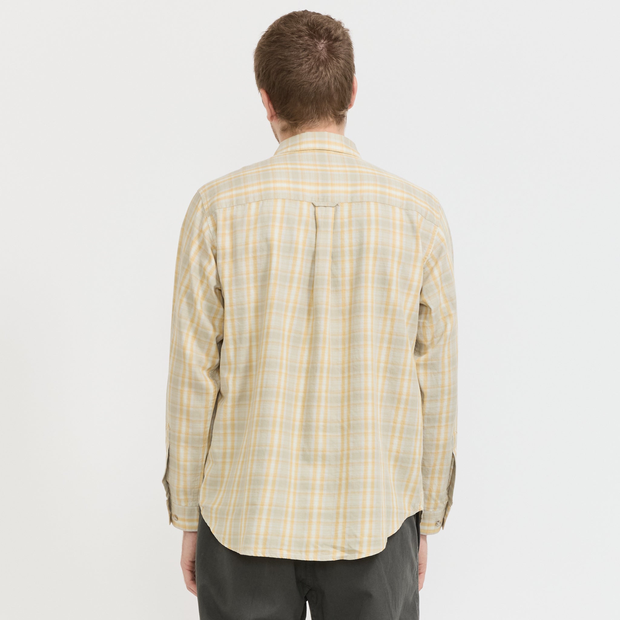 Gramicci | Checkered Ombre Shirt Mustard | Maplestore