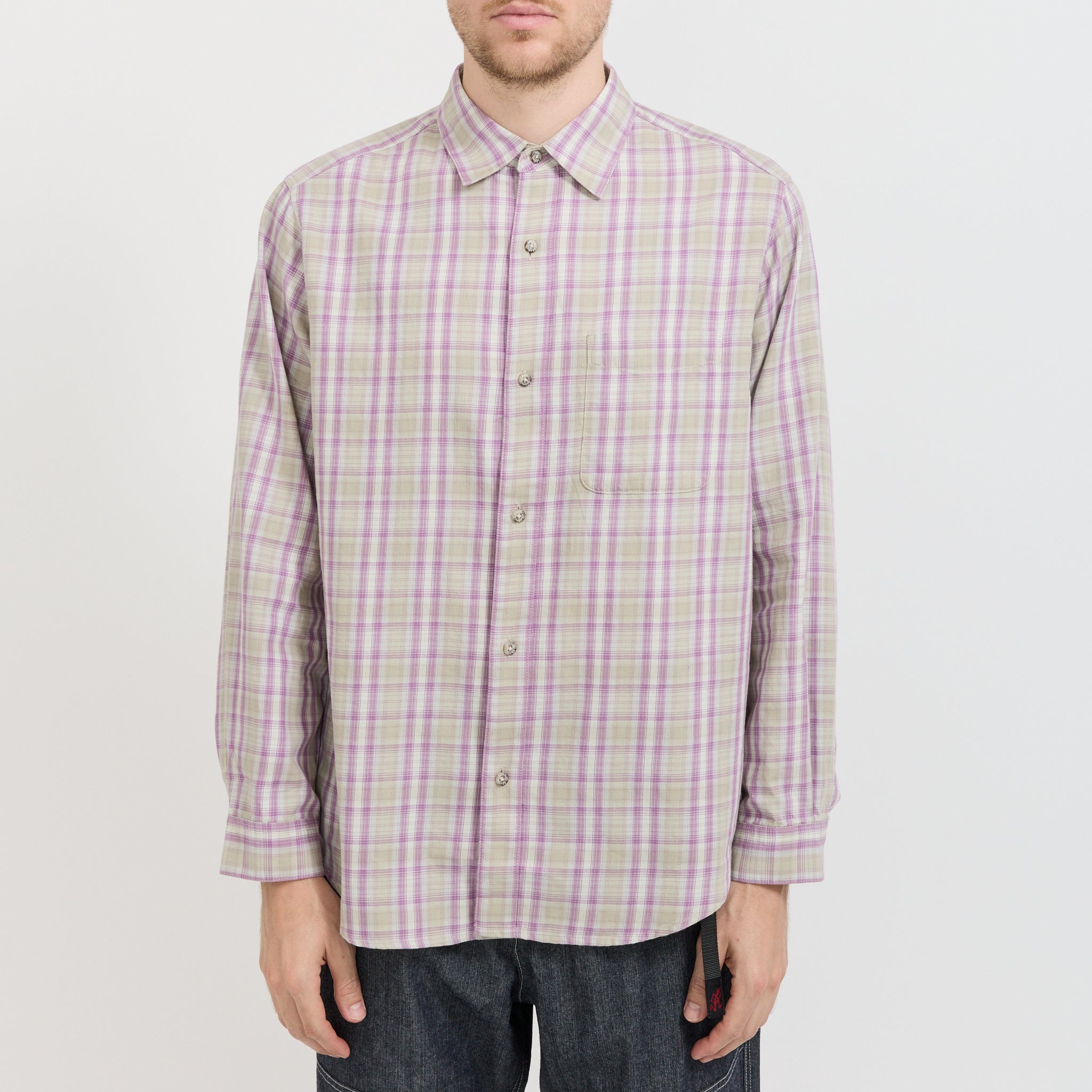 Gramicci | Checkered Ombre Shirt Purple | Maplestore