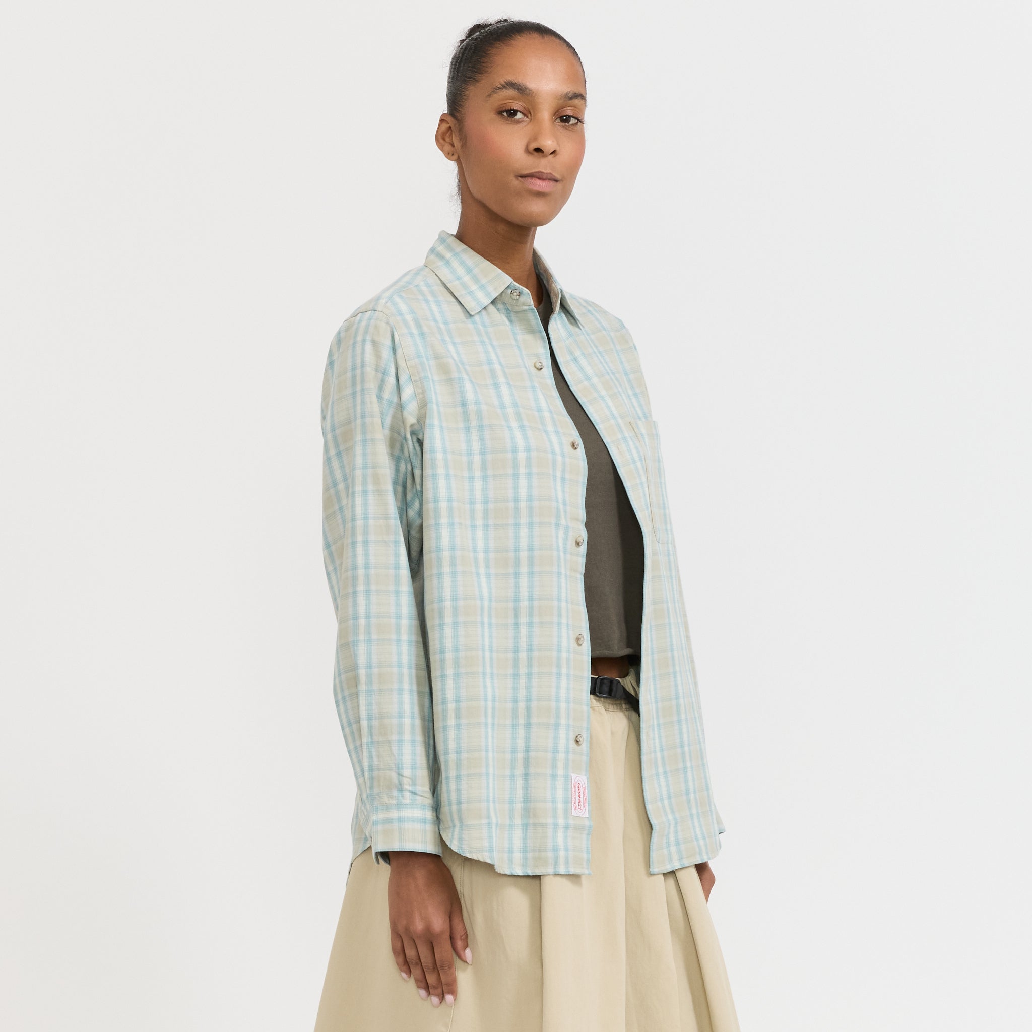 Gramicci | Checkered Ombre Shirt Blue | Maplestore
