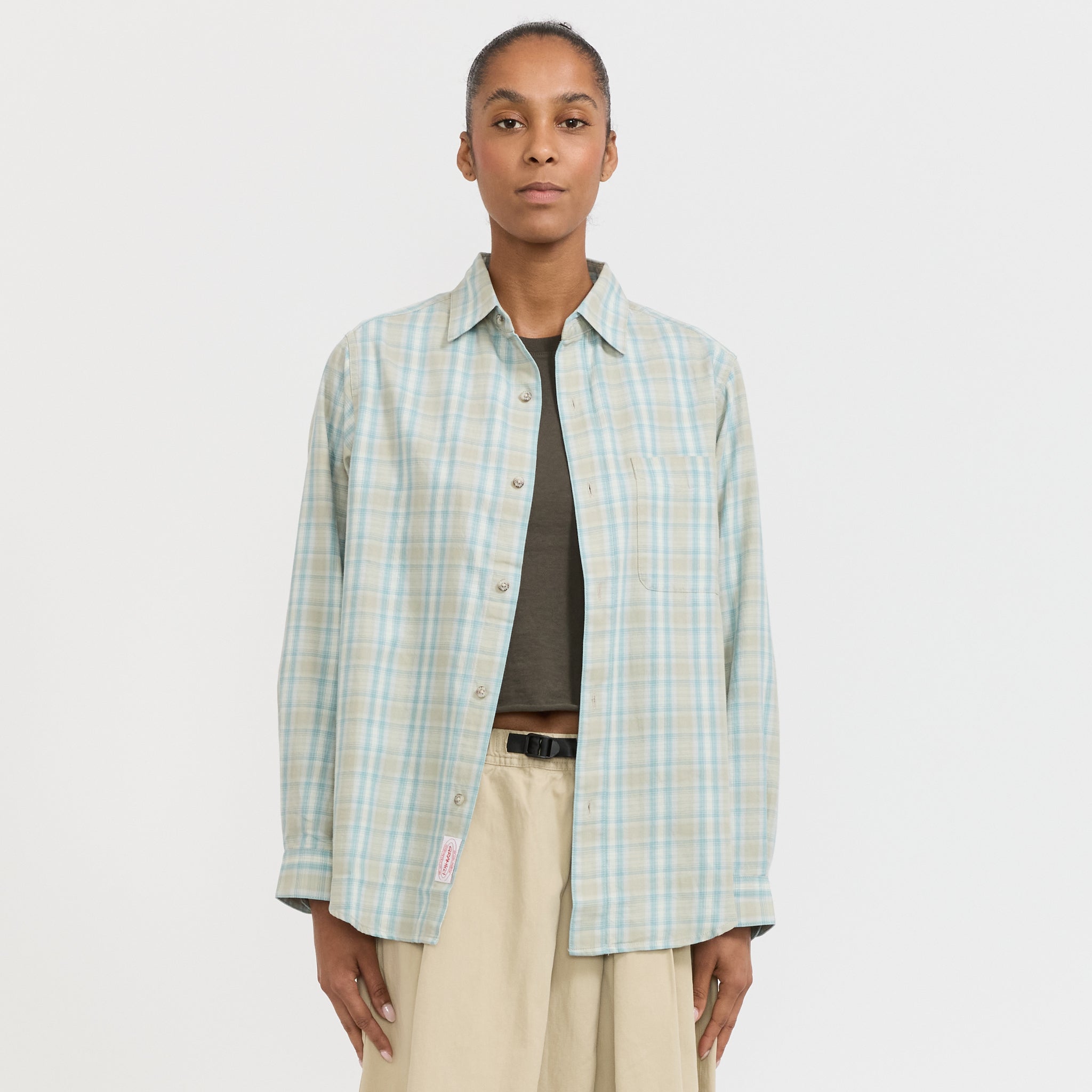 W's Checkered Ombre Shirt Blue | Maplestore
