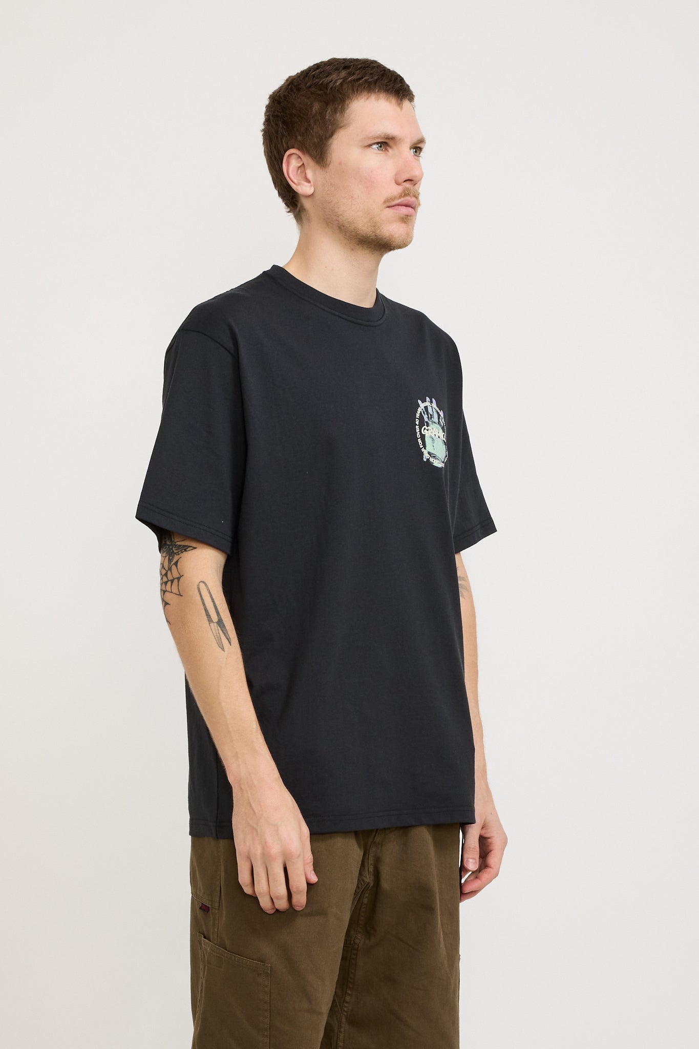 Gramicci | Climber's Hand Tee Vintage Black | Maplestore