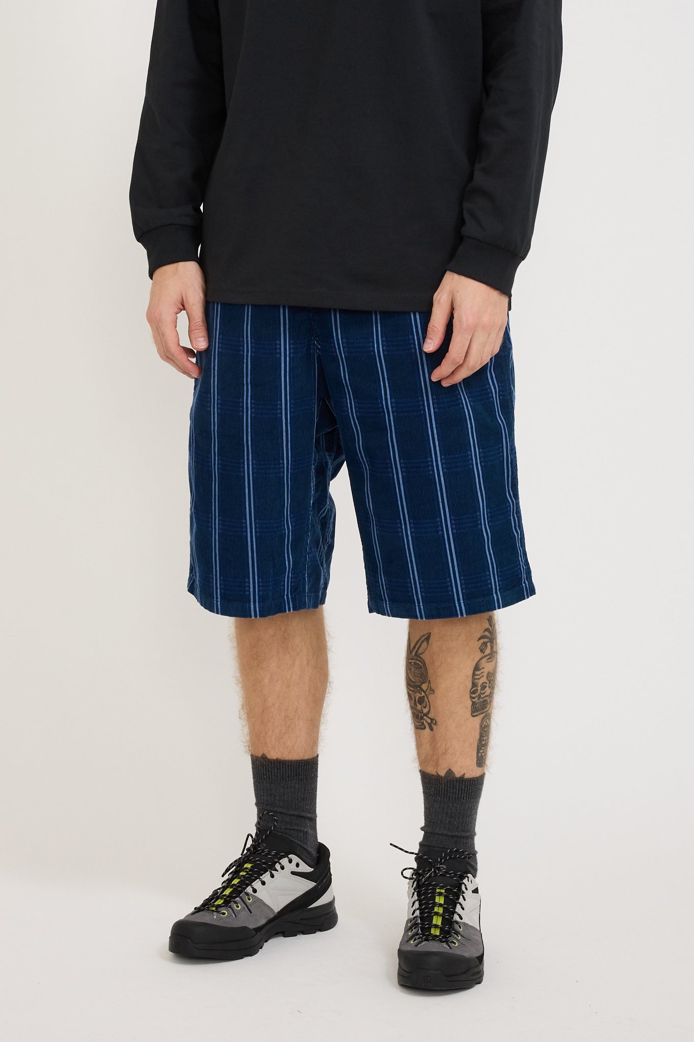 Corduroy Swell Short Navy Check