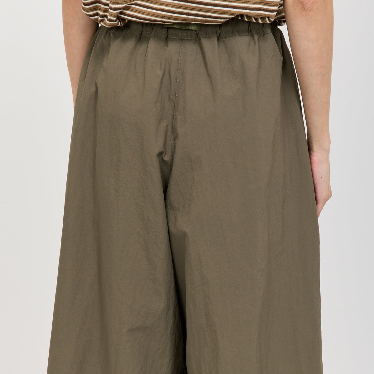 Nylon Flare Pant Burnt Olive