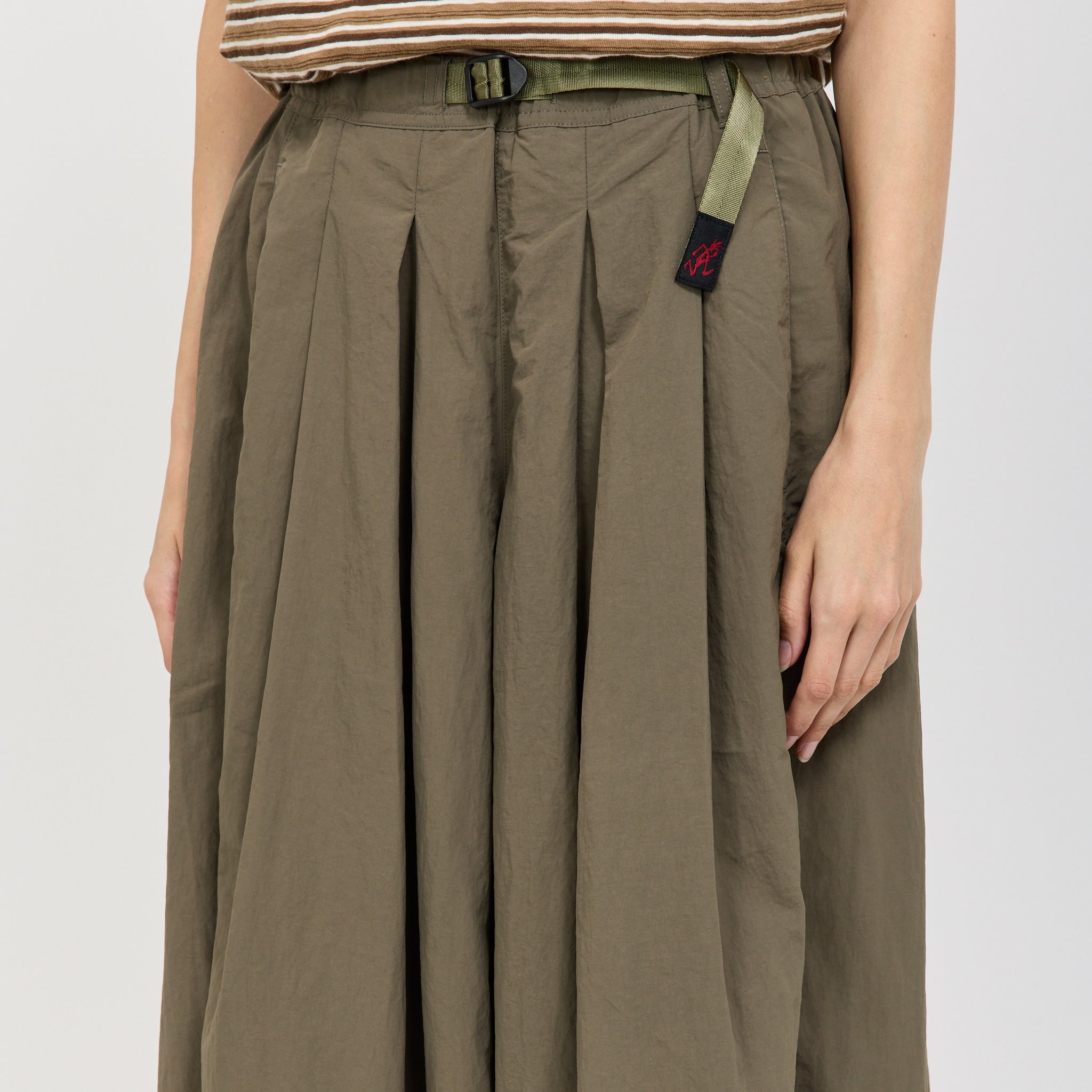 Nylon Flare Pant Burnt Olive