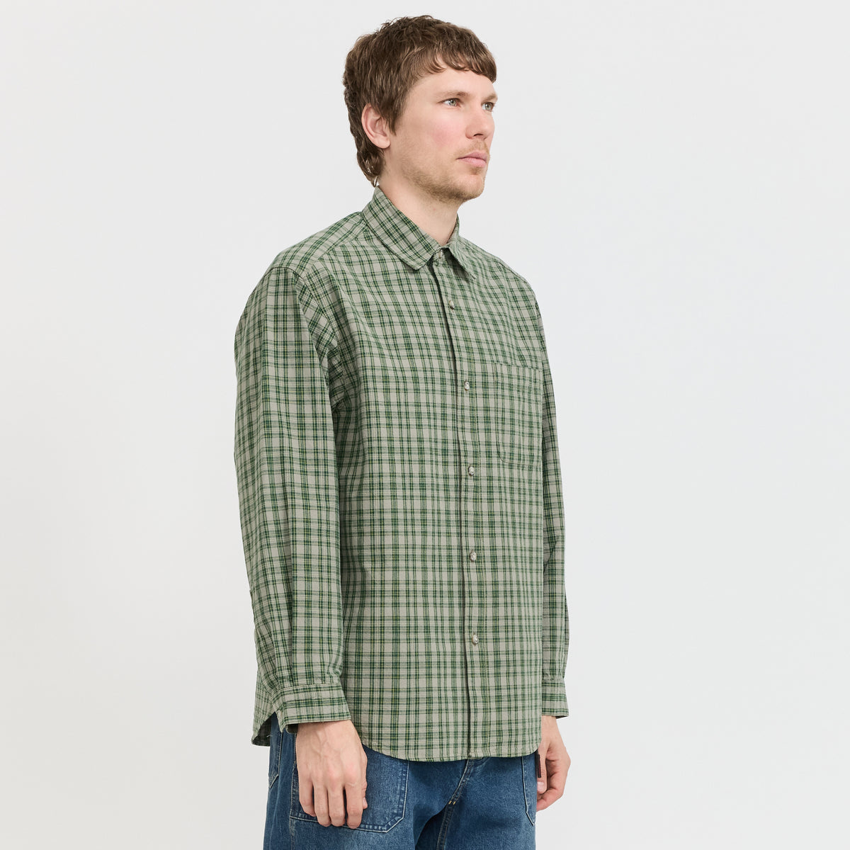 Heavy Weight Checkered Shirt Forest