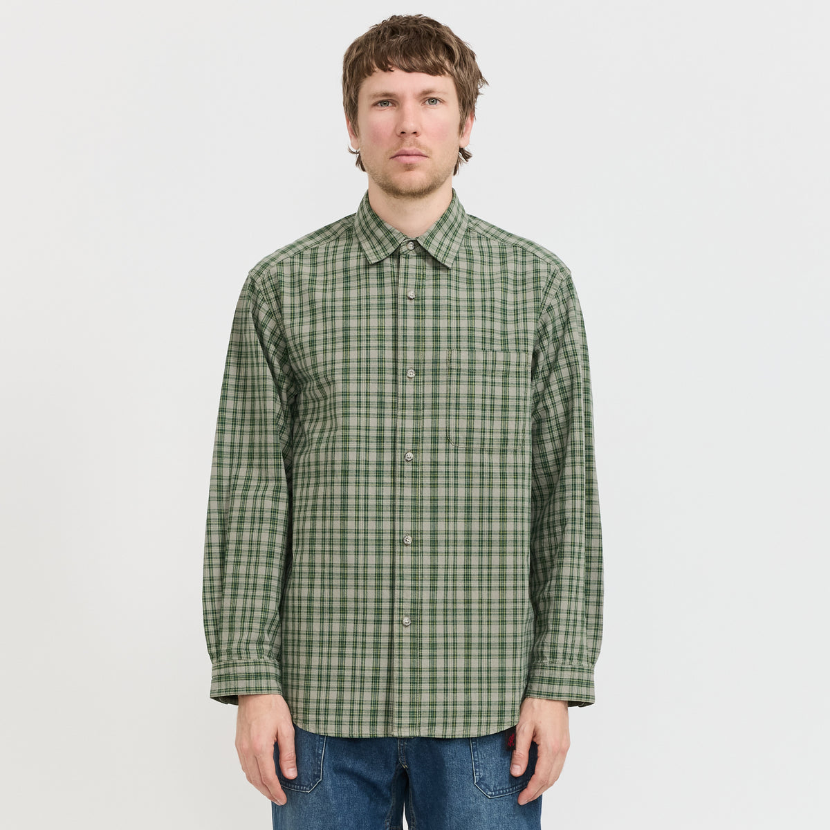 Heavy Weight Checkered Shirt Forest