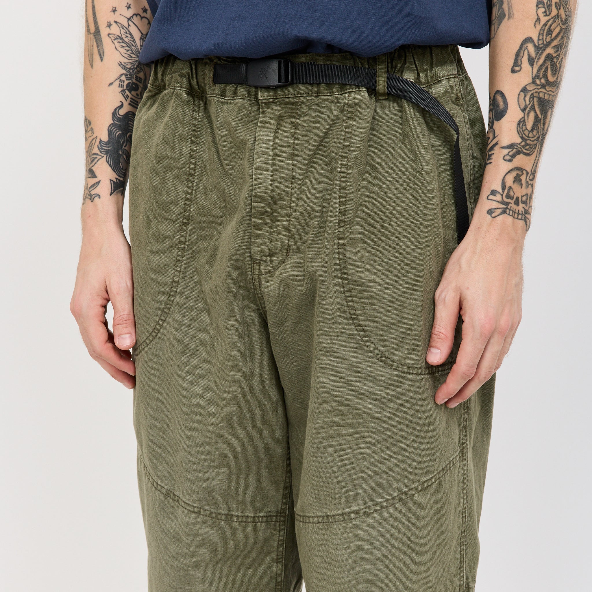Hemp Canvas Double Knee Pant Burnt Olive Pigment