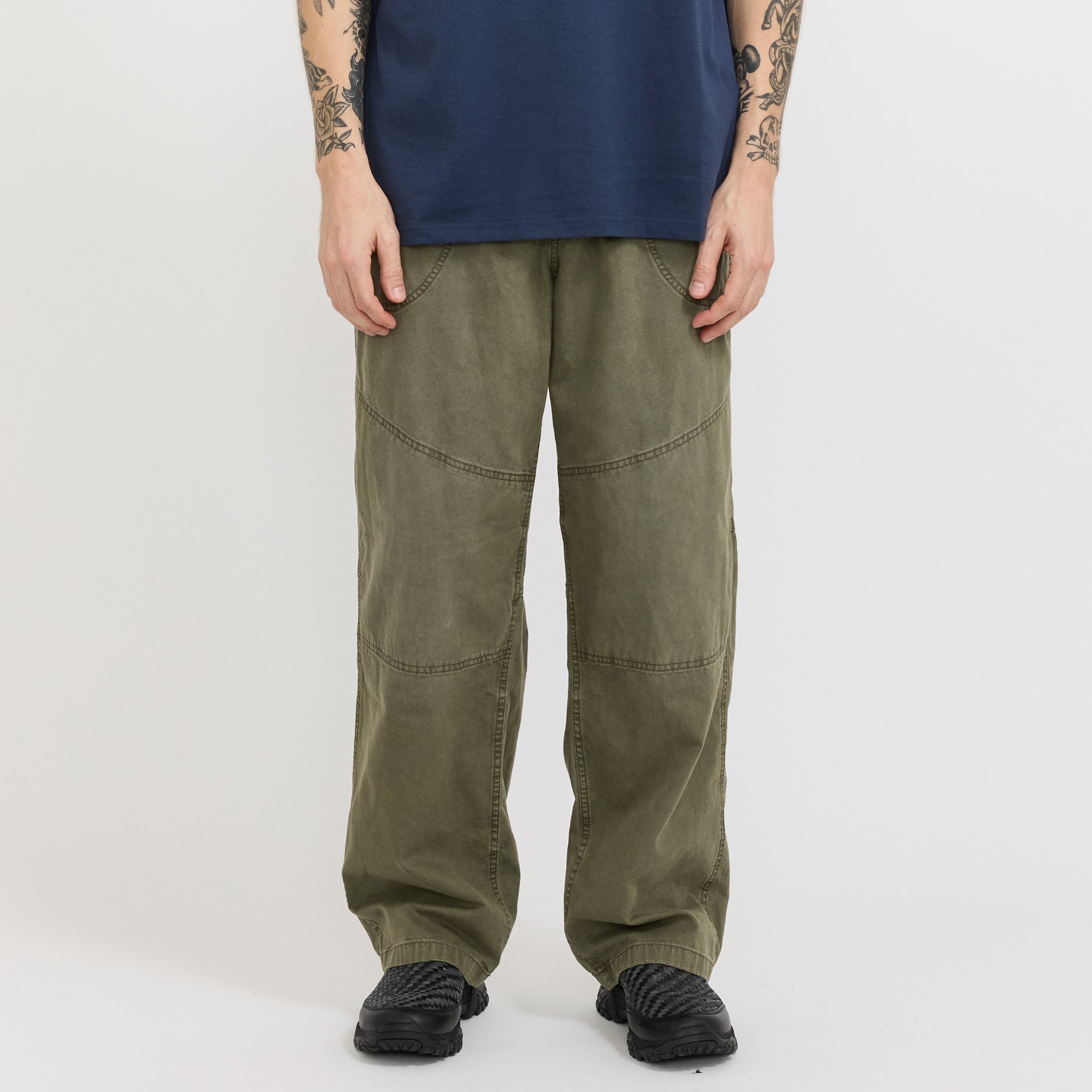 Hemp Canvas Double Knee Pant Burnt Olive Pigment
