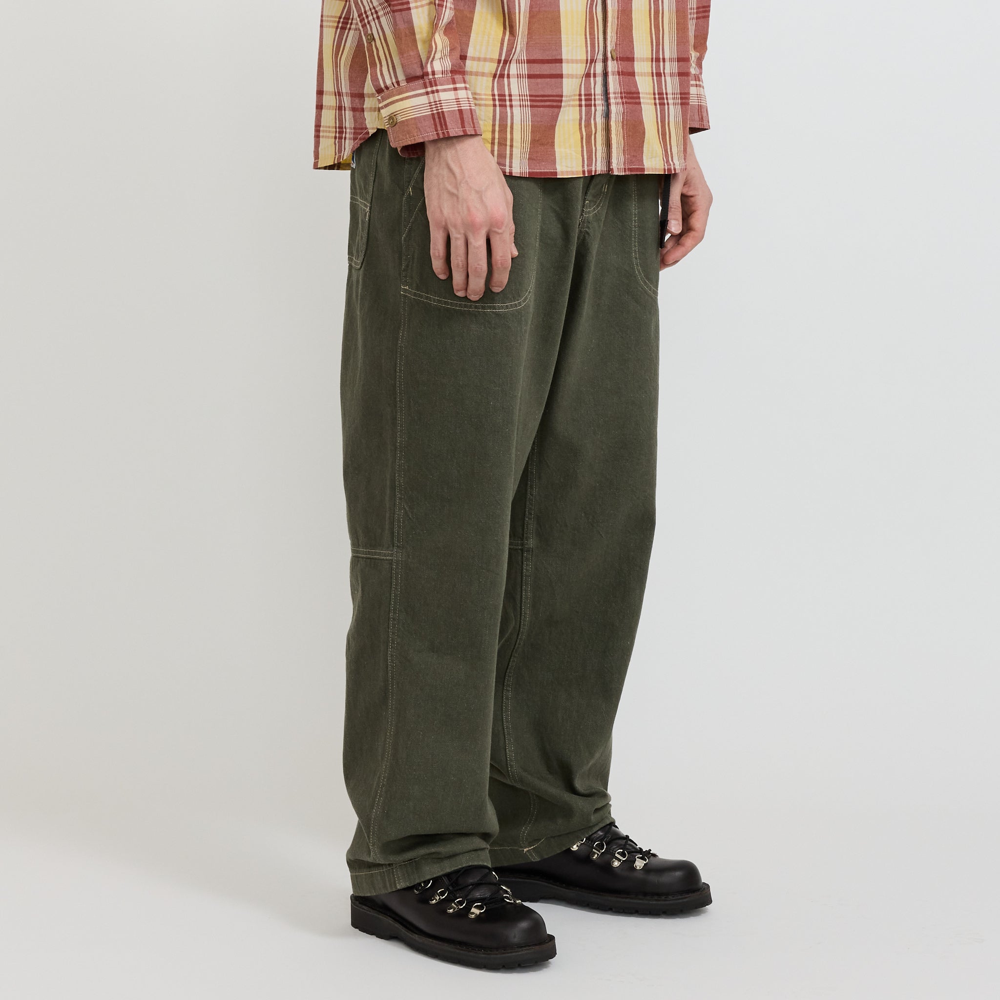 Japanese Slub Denim Pant Dark Sage