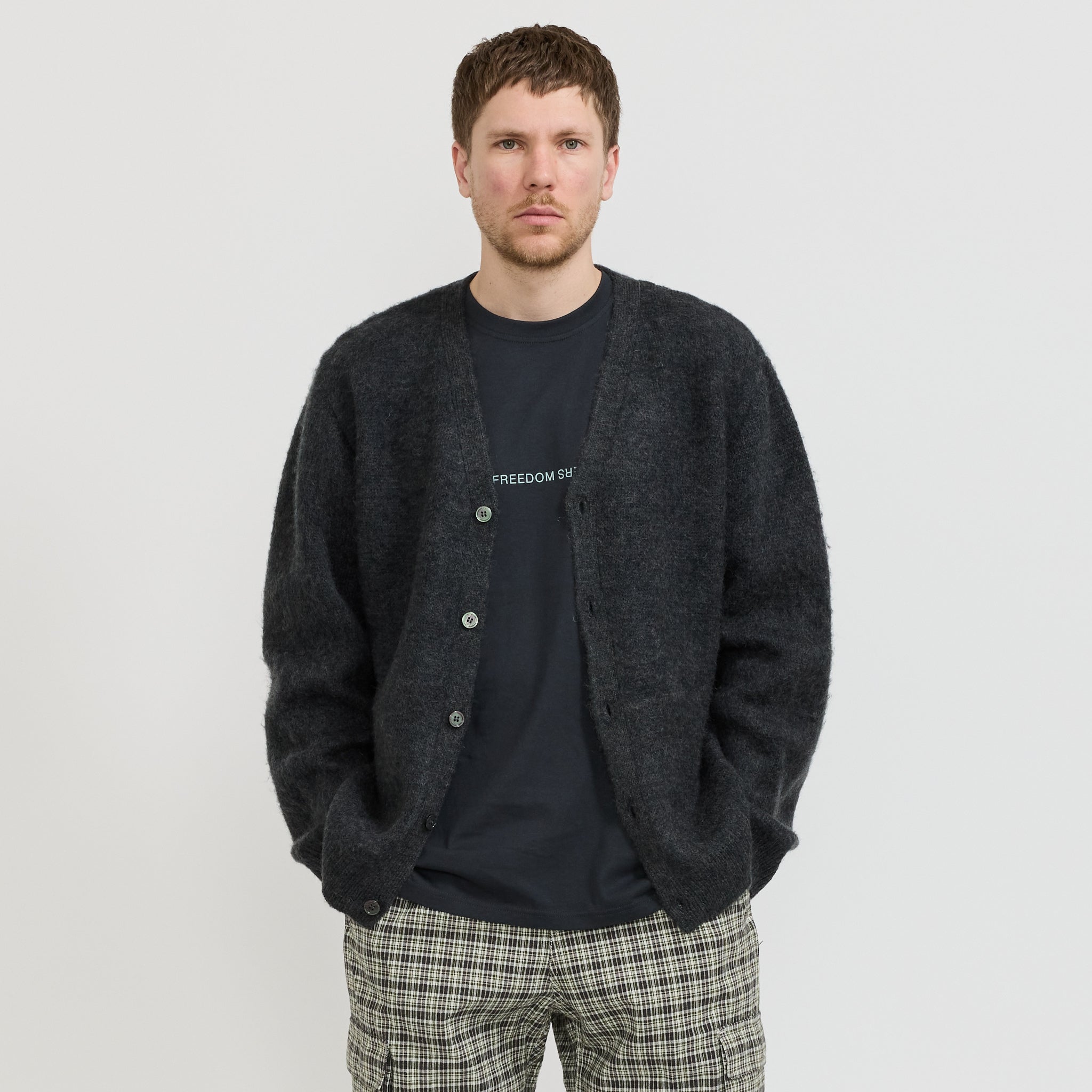 Gramicci Mohair Cardigan Charcoal