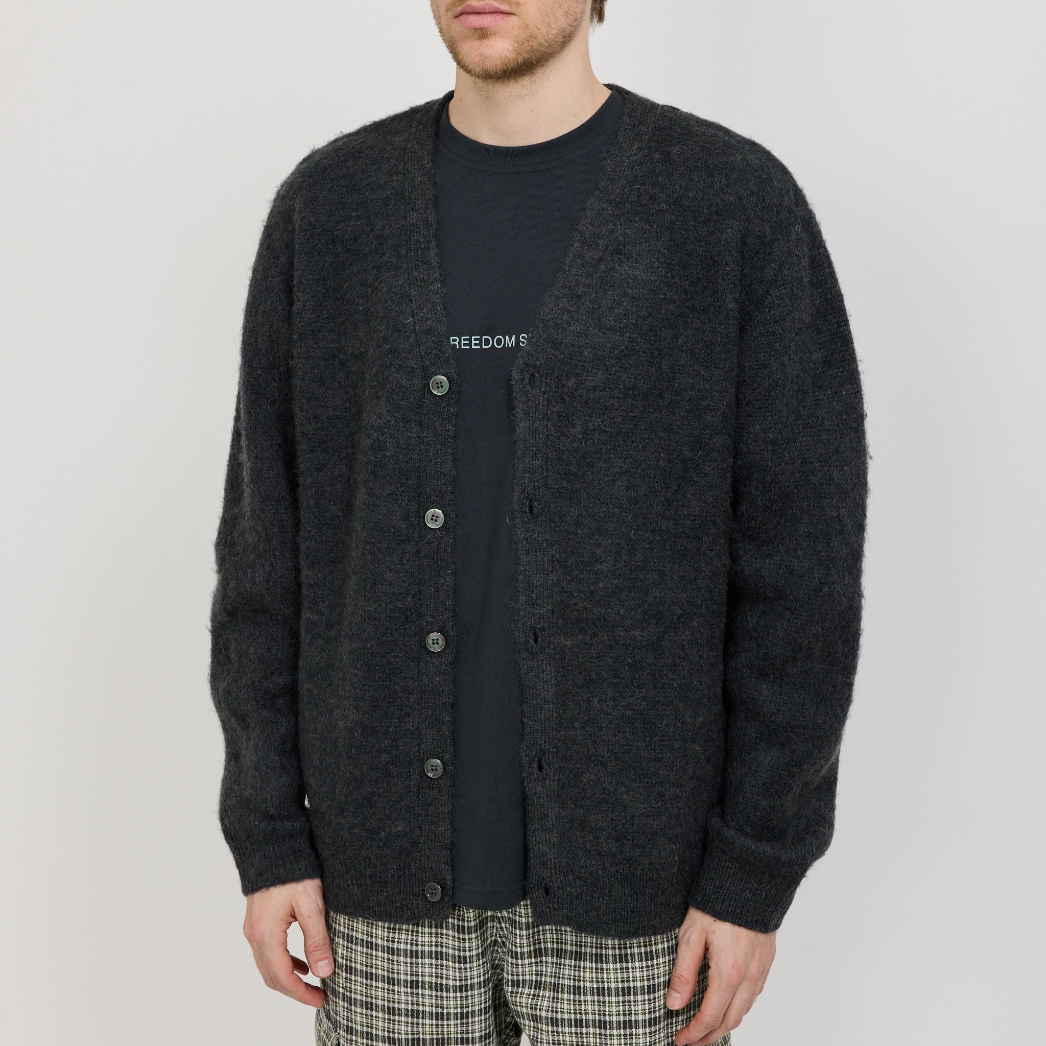Gramicci Mohair Cardigan Charcoal