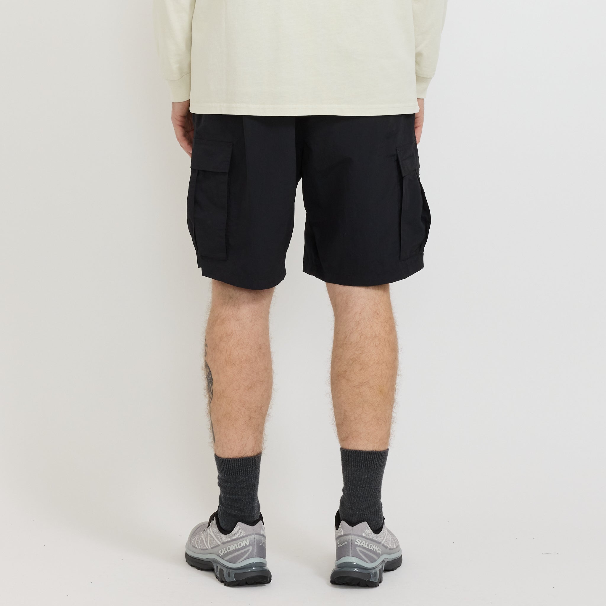 Nylon Explorer Cargo Short Black