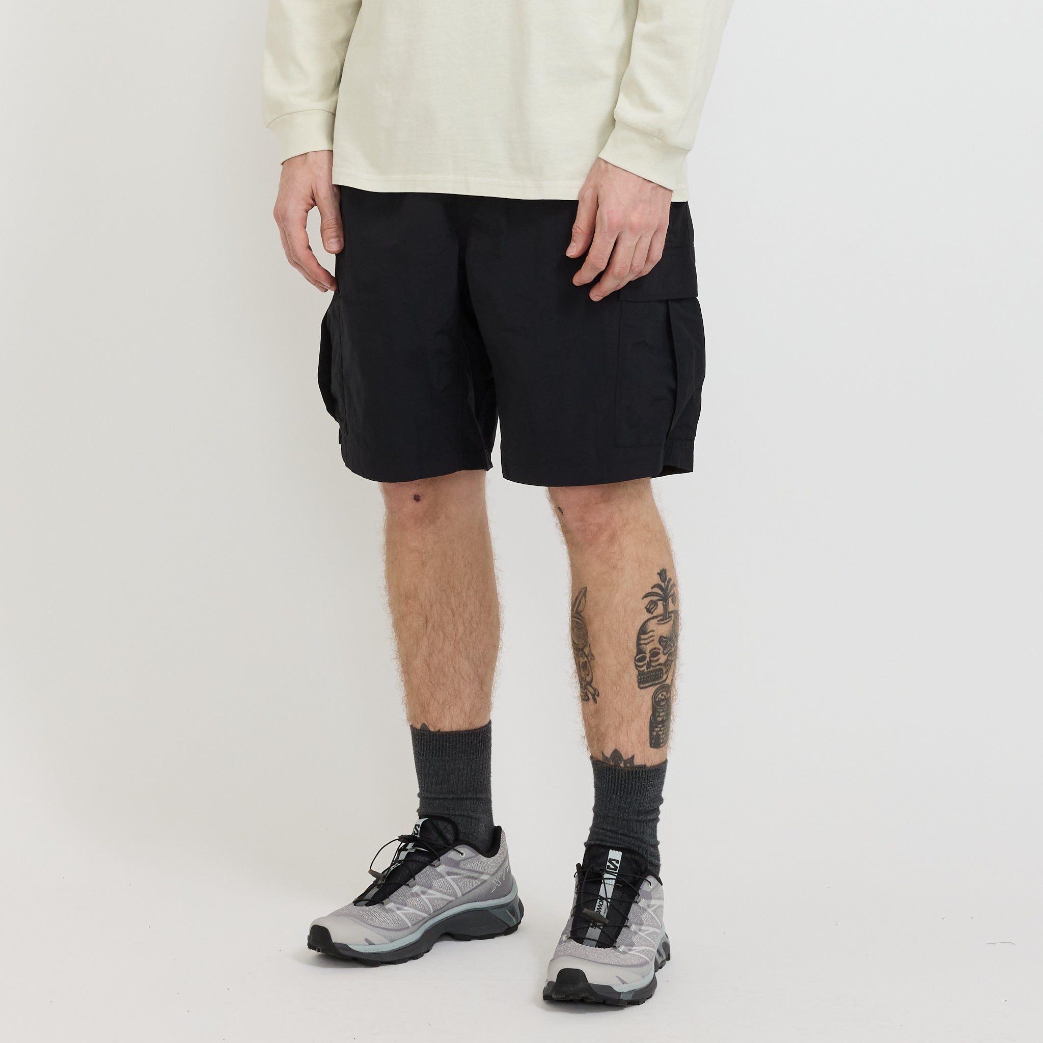 Gramicci Nylon Explorer Cargo Short Black | Maplestore
