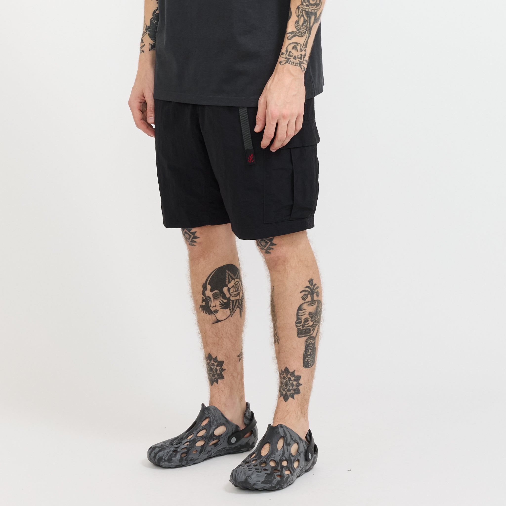 Nylon Explorer Cargo Short Black