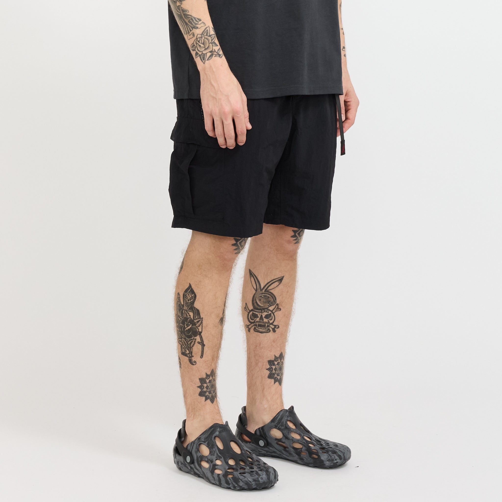 Nylon Explorer Cargo Short Black