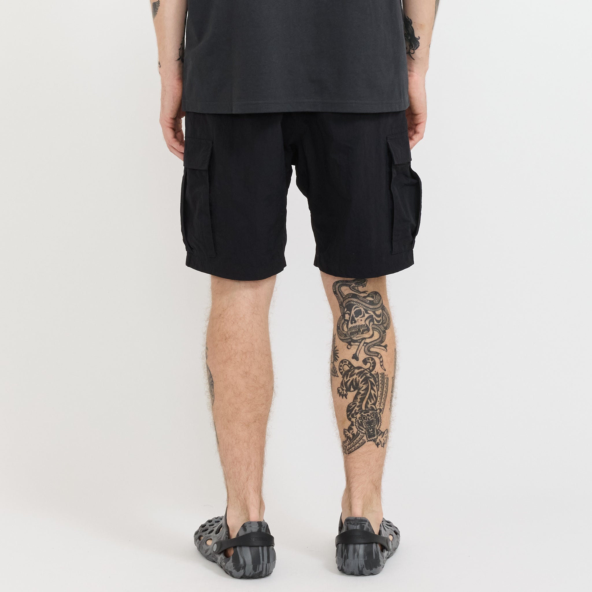 Nylon Explorer Cargo Short Black