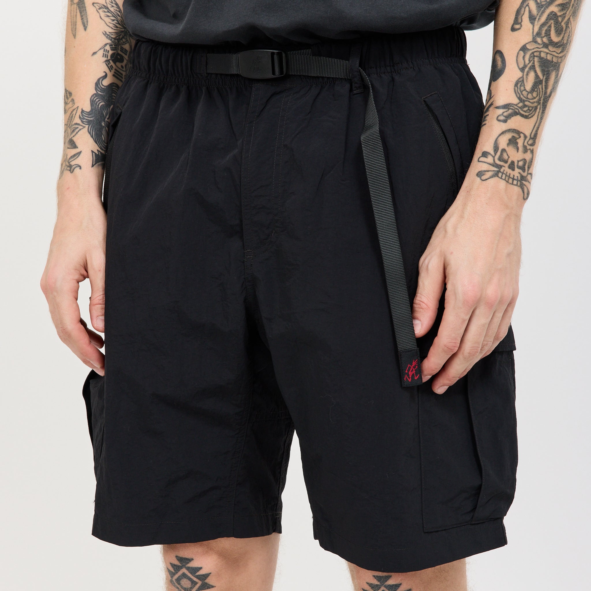 Nylon Explorer Cargo Short Black