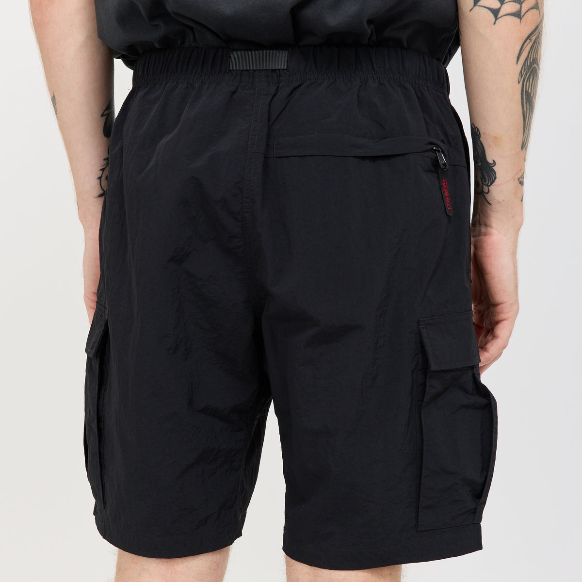 Nylon Explorer Cargo Short Black