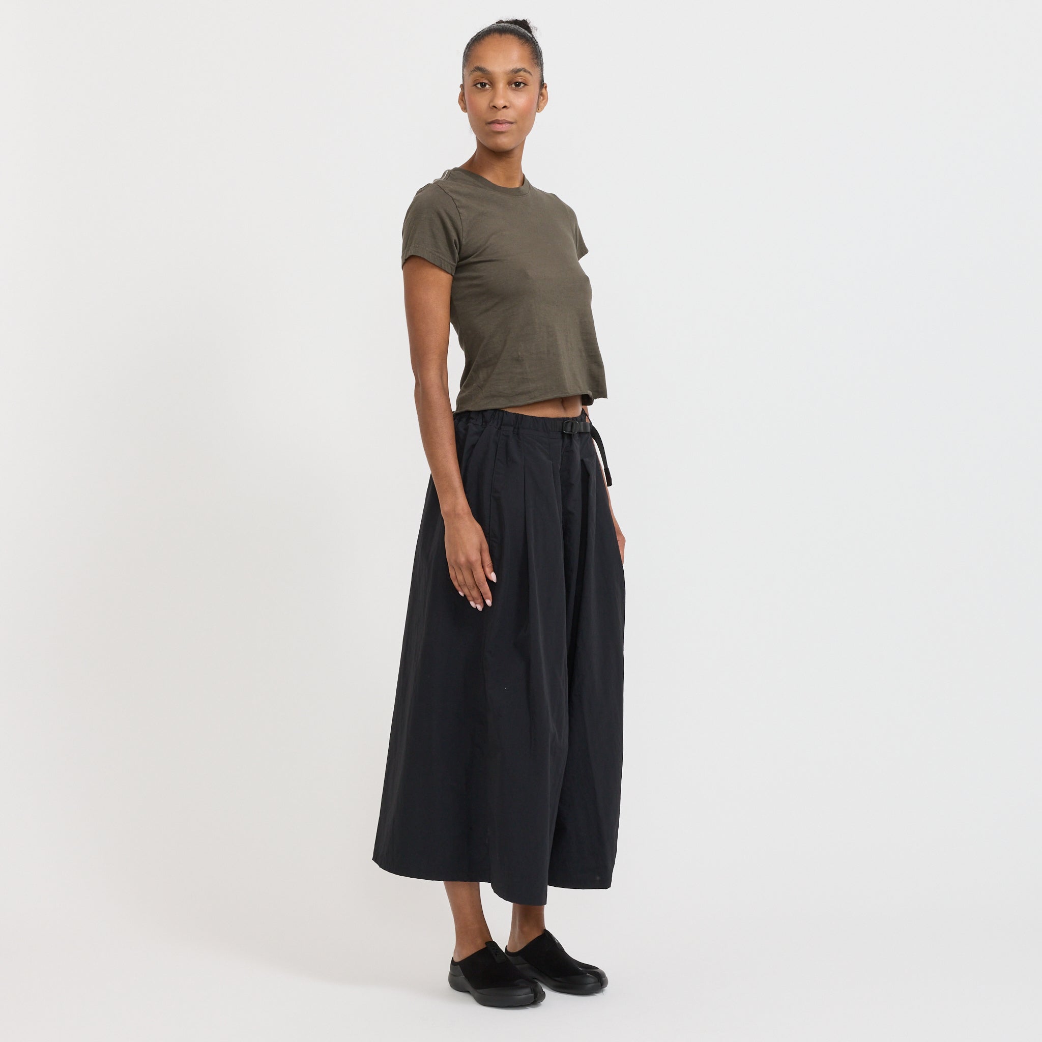 Nylon Flare Pant Black | Gramicci Women's Pants | Maplestore