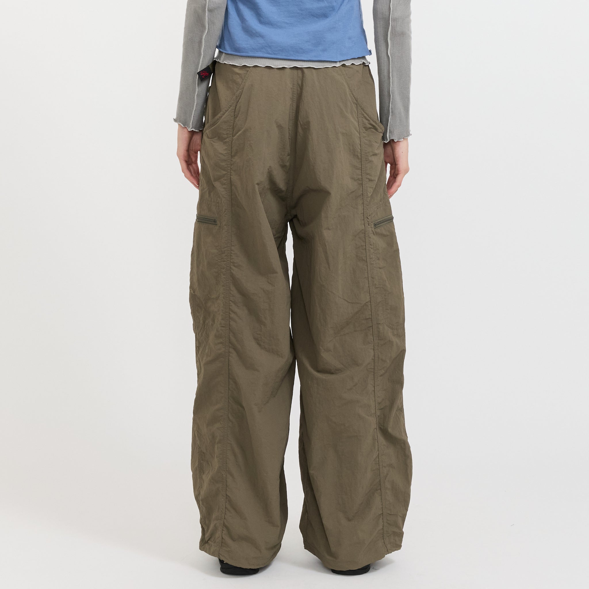Nylon Loose Balloon Pant Burnt Olive