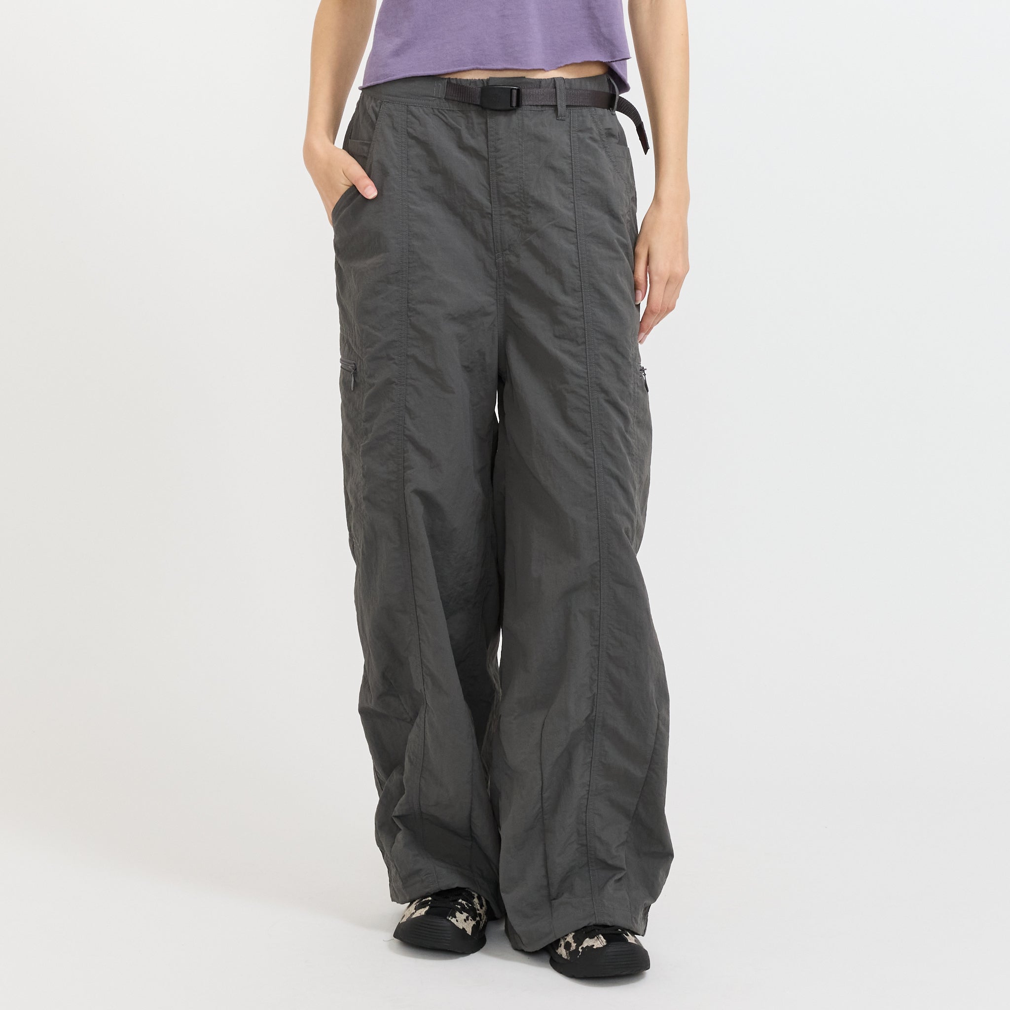 Nylon Loose Balloon Pant Carbon