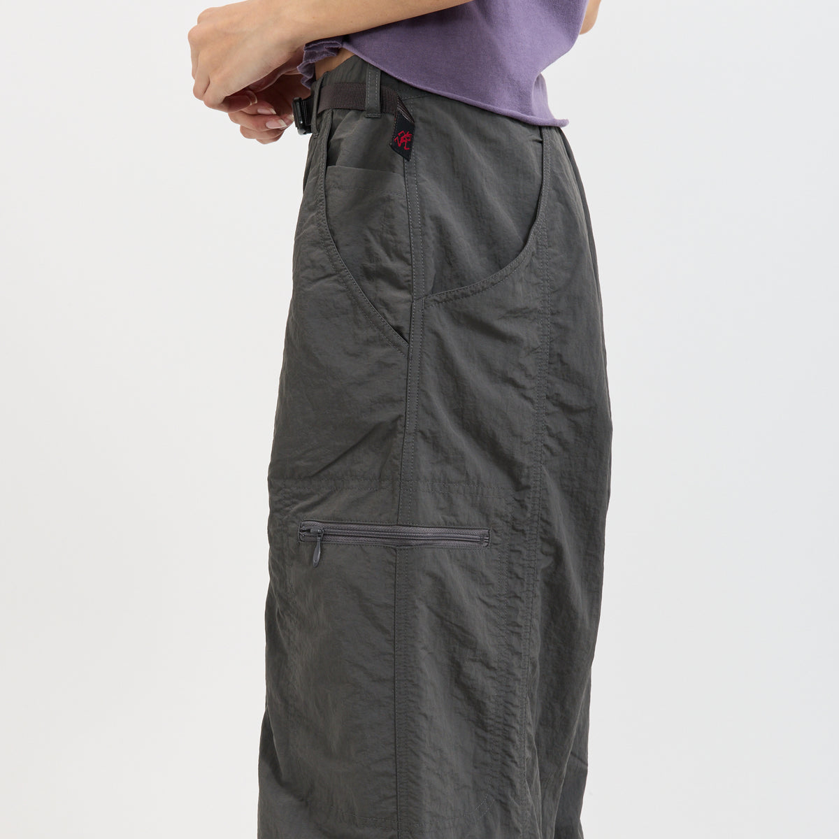 Nylon Loose Balloon Pant Carbon