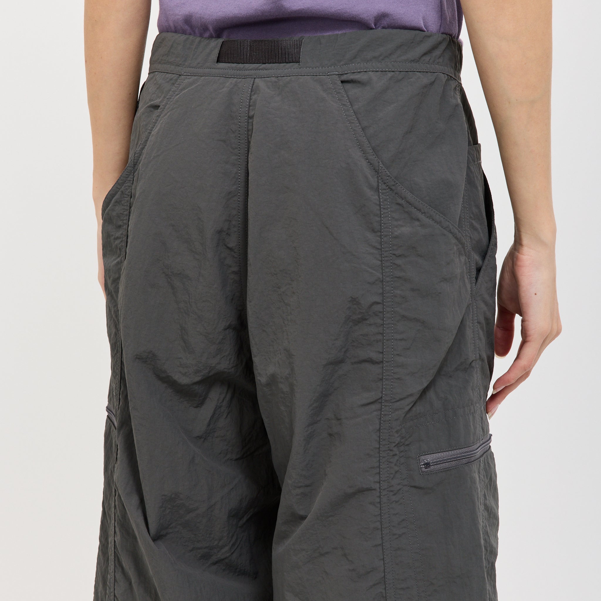 Nylon Loose Balloon Pant Carbon