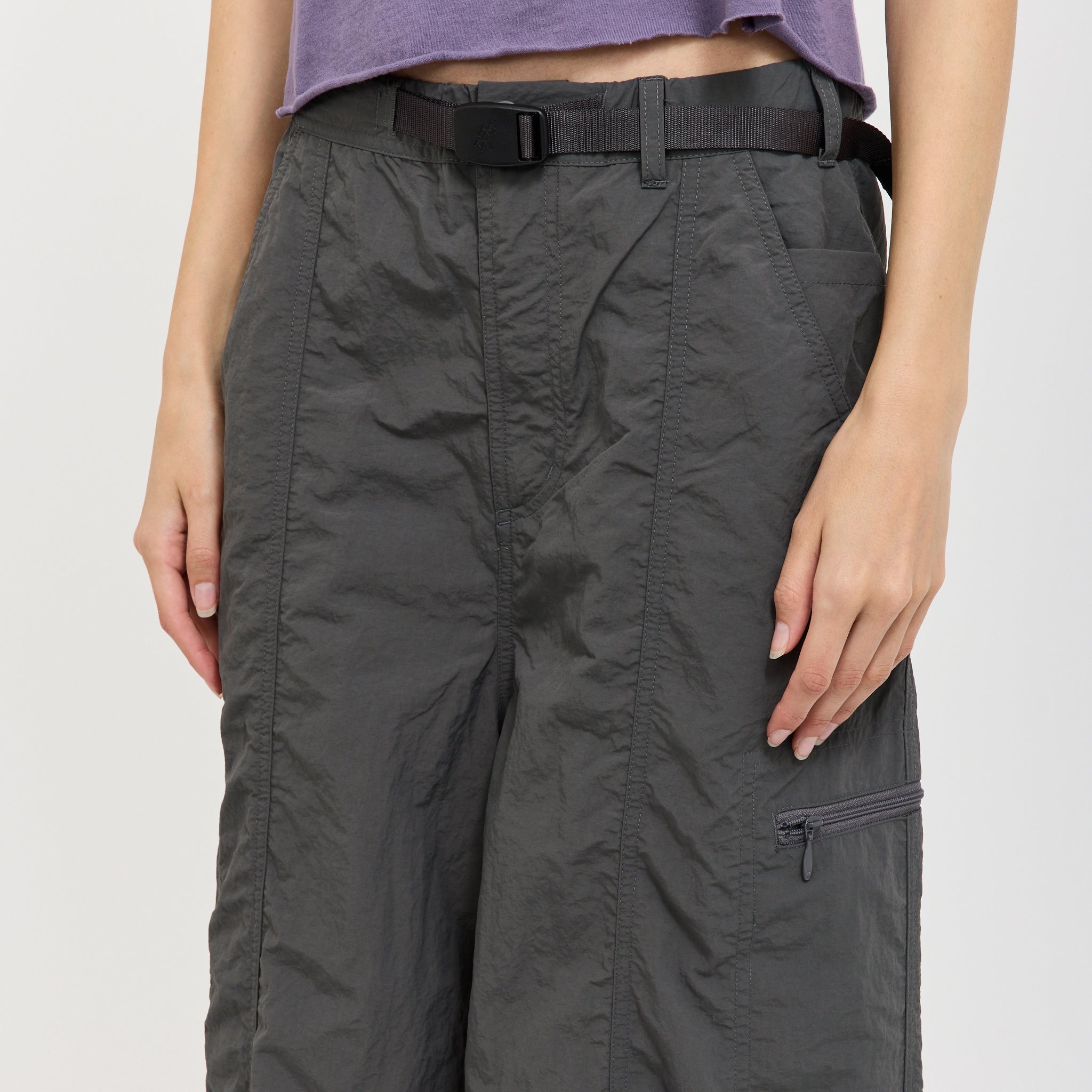 Nylon Loose Balloon Pant Carbon