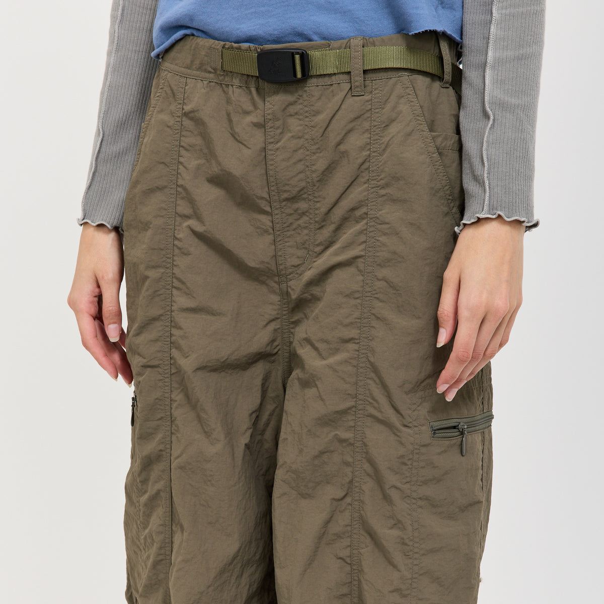 Nylon Loose Balloon Pant Burnt Olive