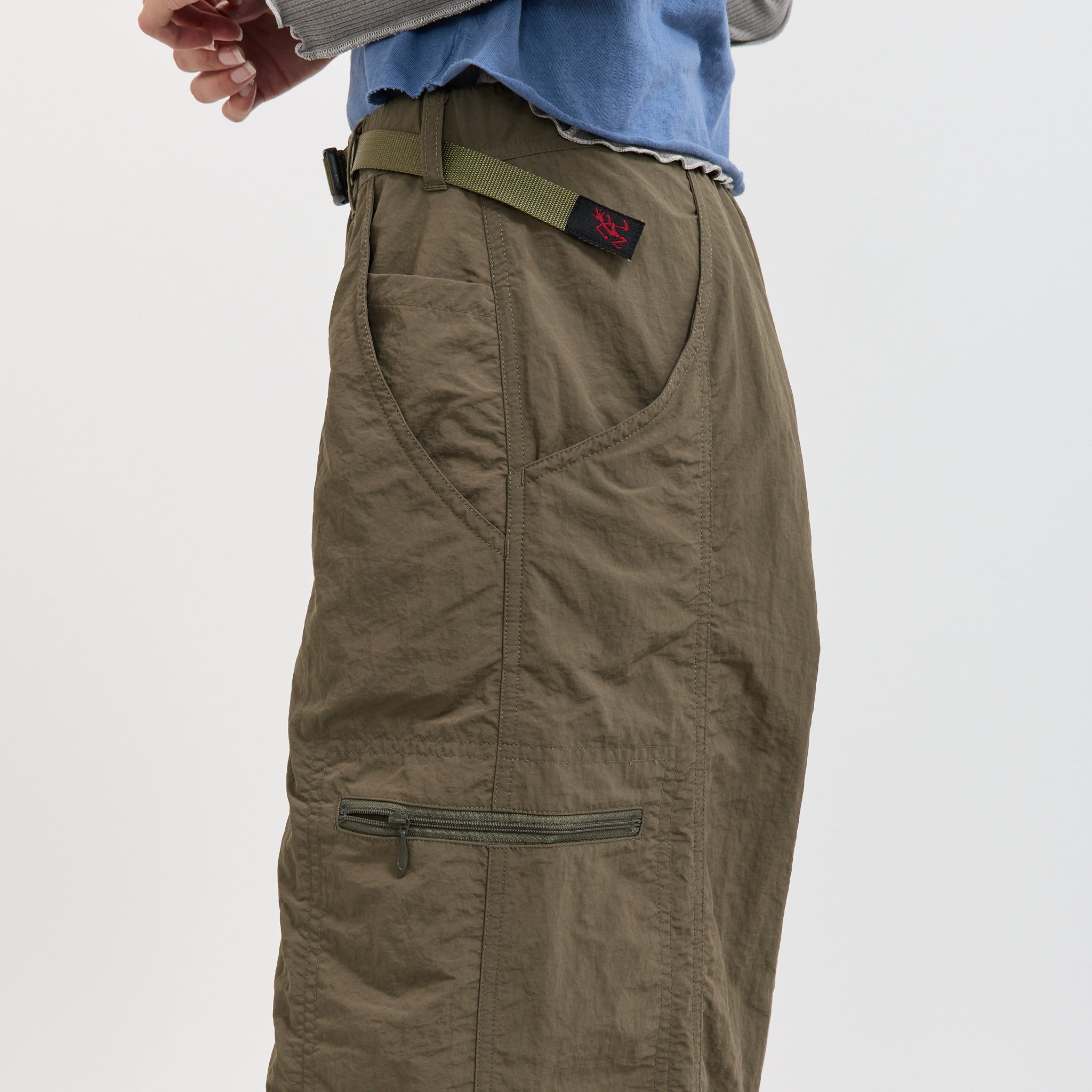 Nylon Loose Balloon Pant Burnt Olive