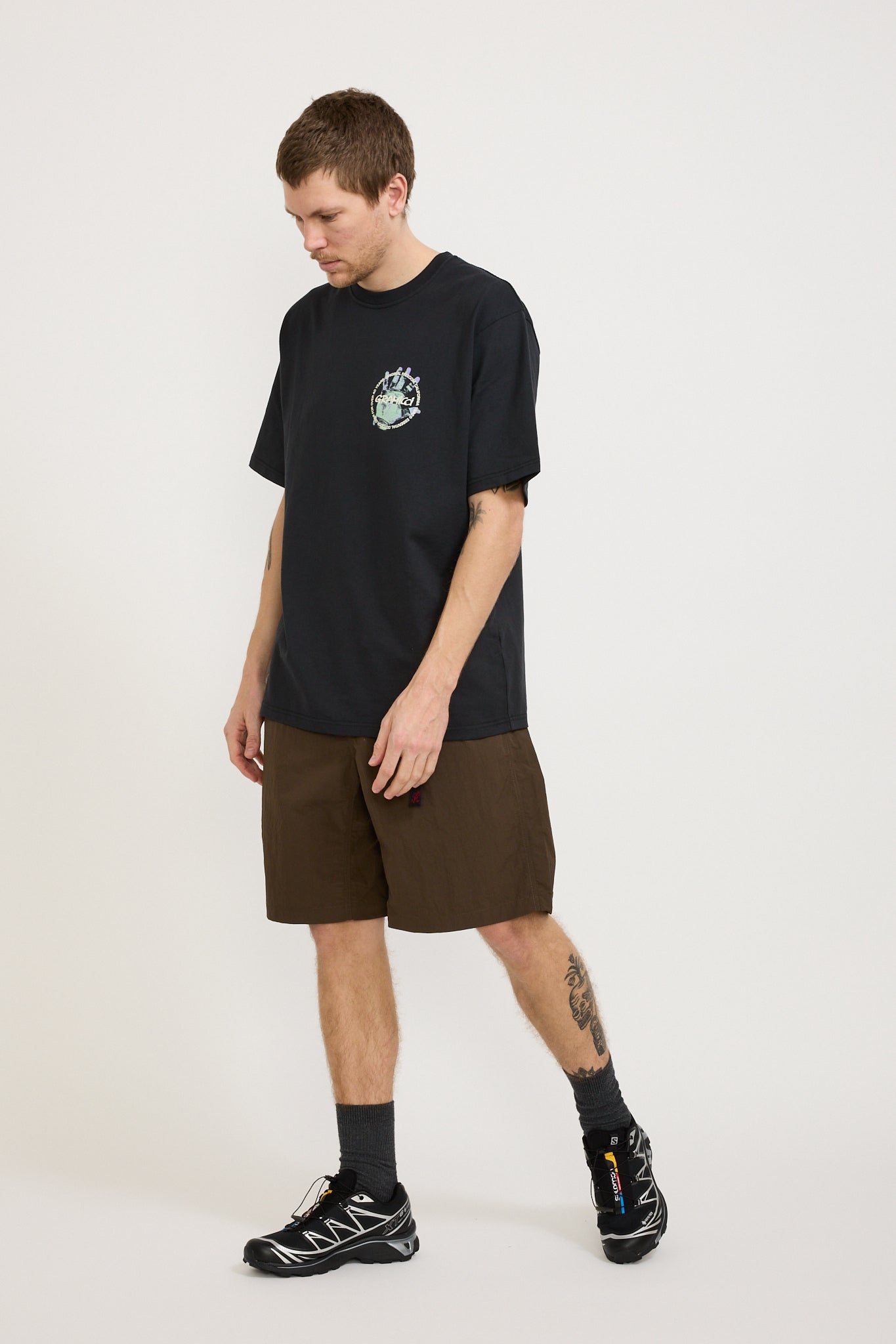 Gramicci | Nylon Loose Short Deep Brown | Maplestore