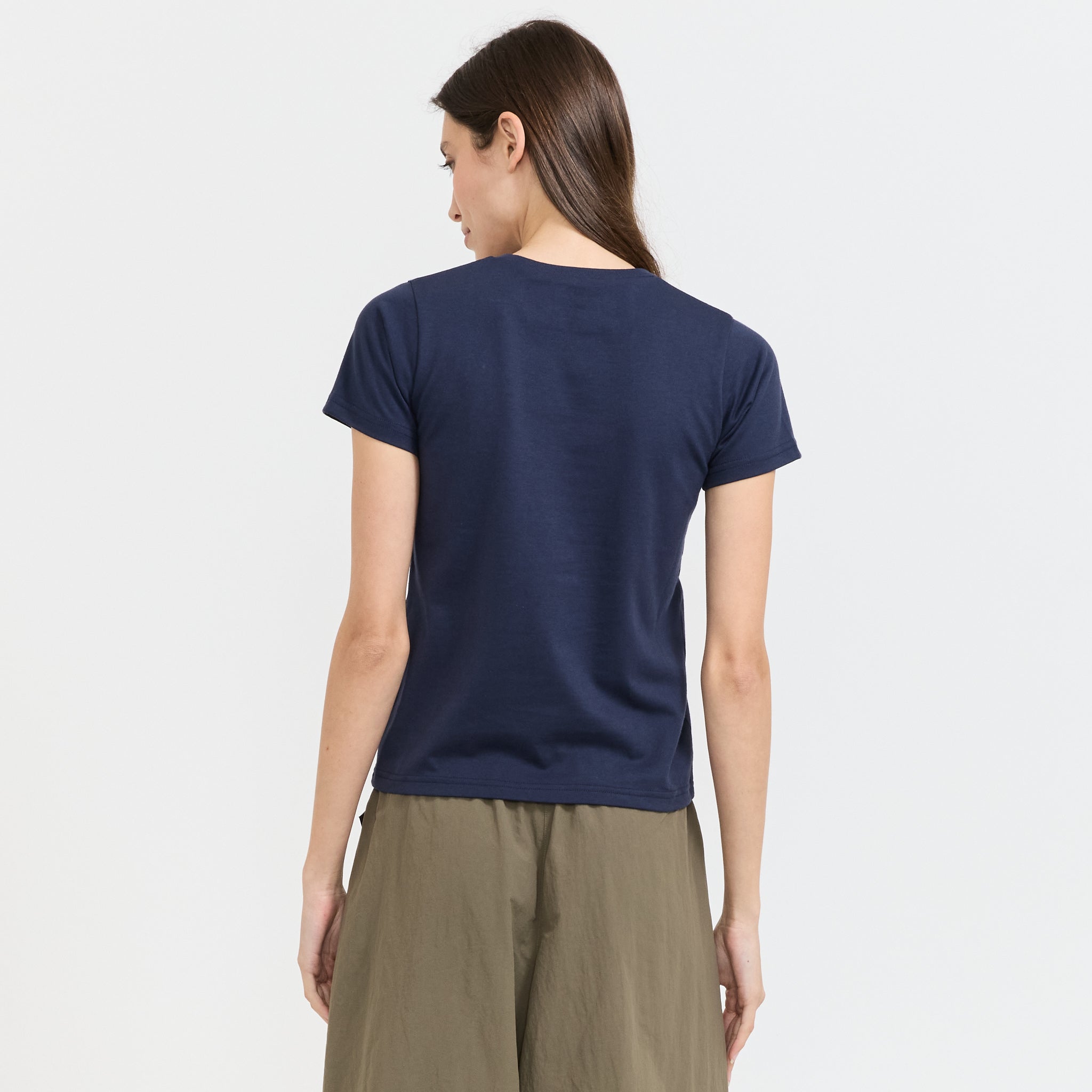 One Point Logo Baby Tee Navy