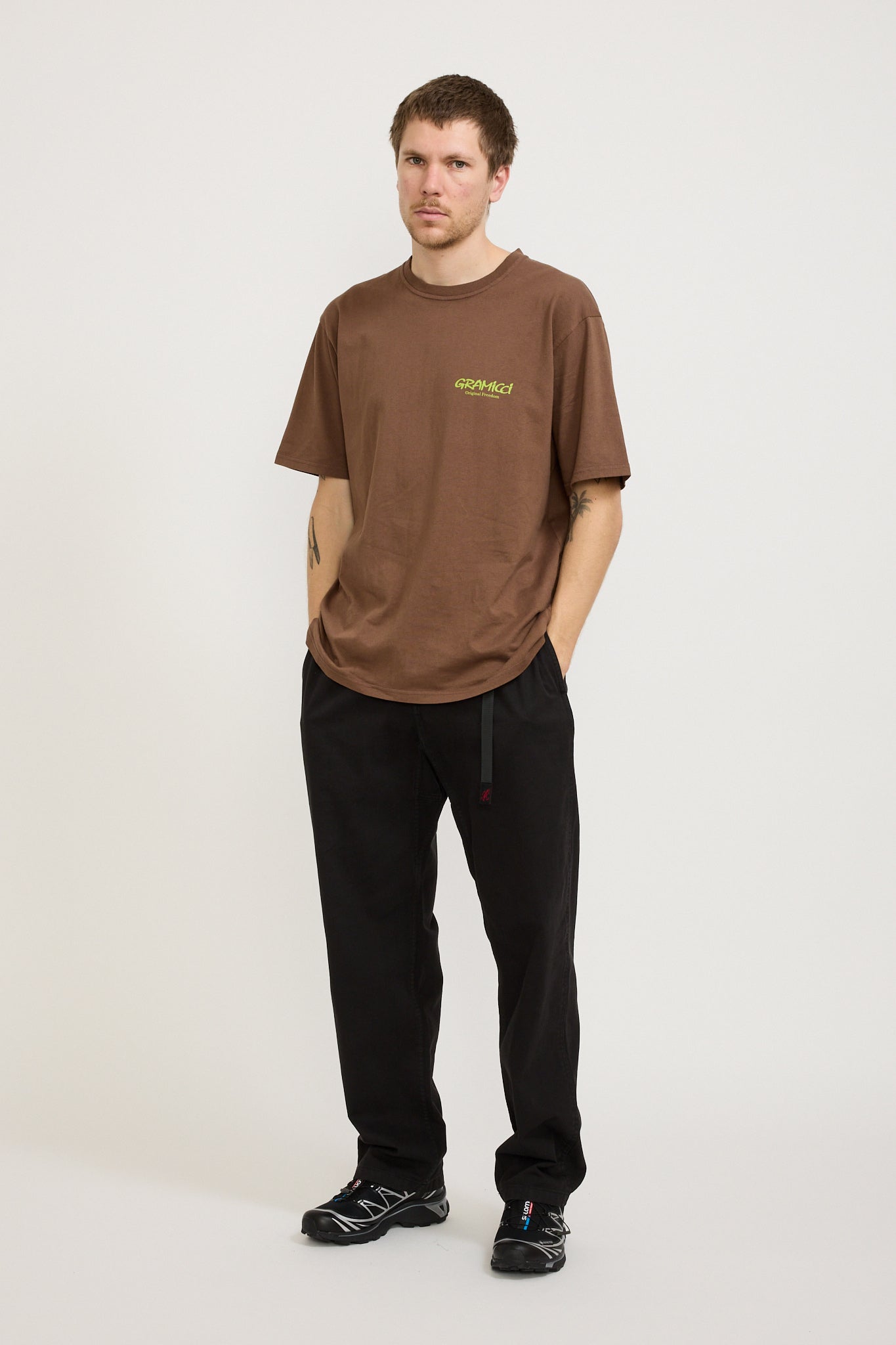 Gramicci | Original Freedom Tee Pigment Brown | Maplestore