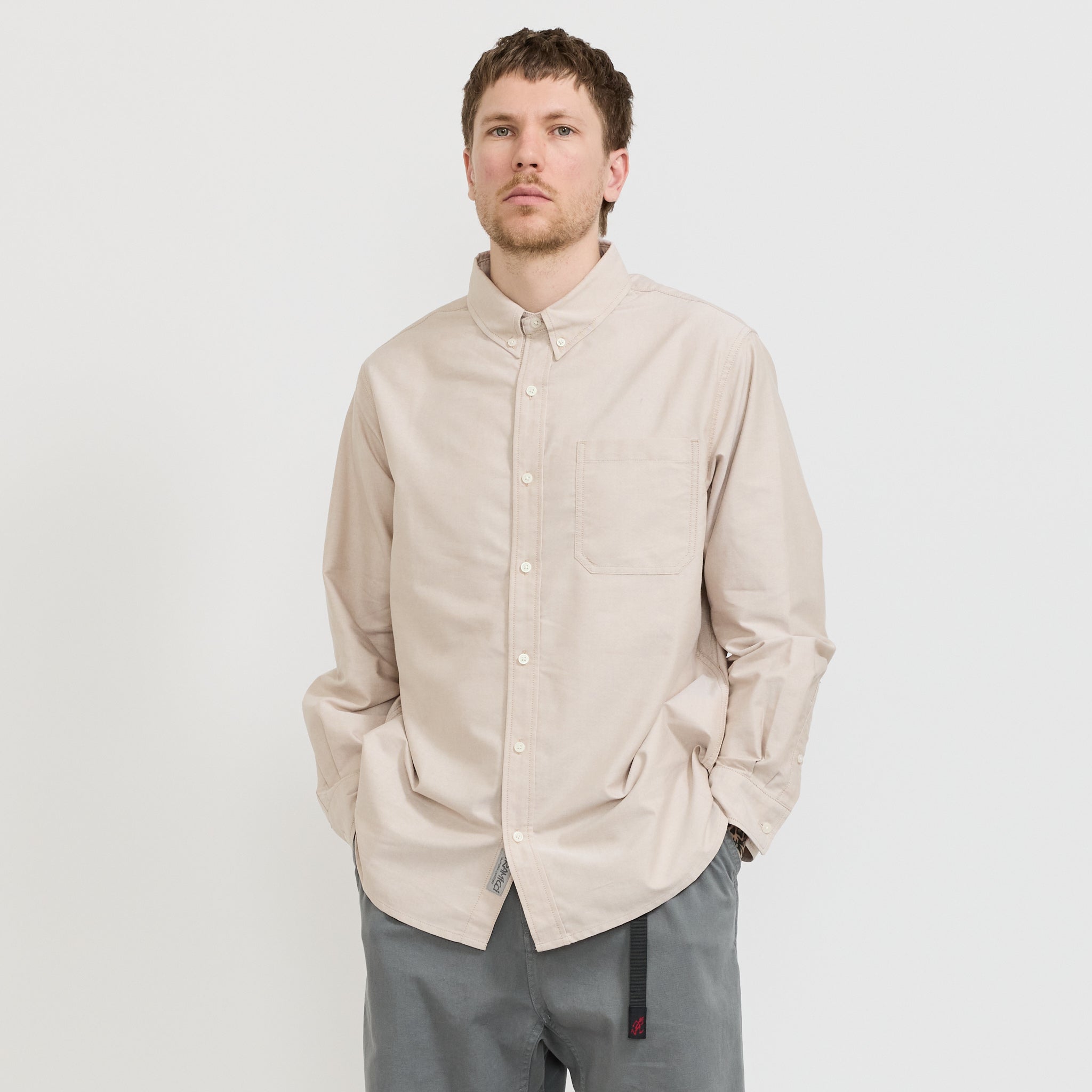 Oxford Button Down Stance Shirt Ecru