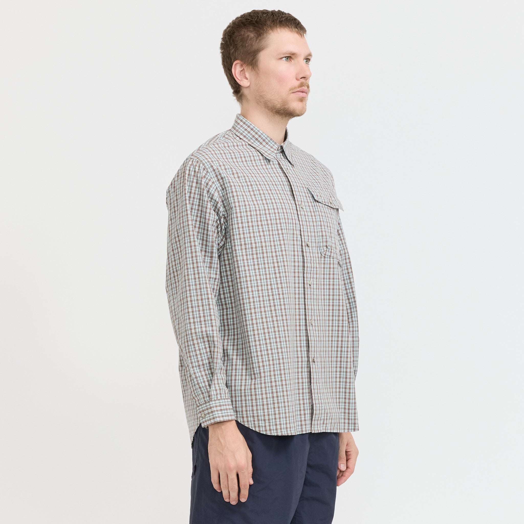 Gramicci | Poplin Millwood Shirt Brown | Maplestore