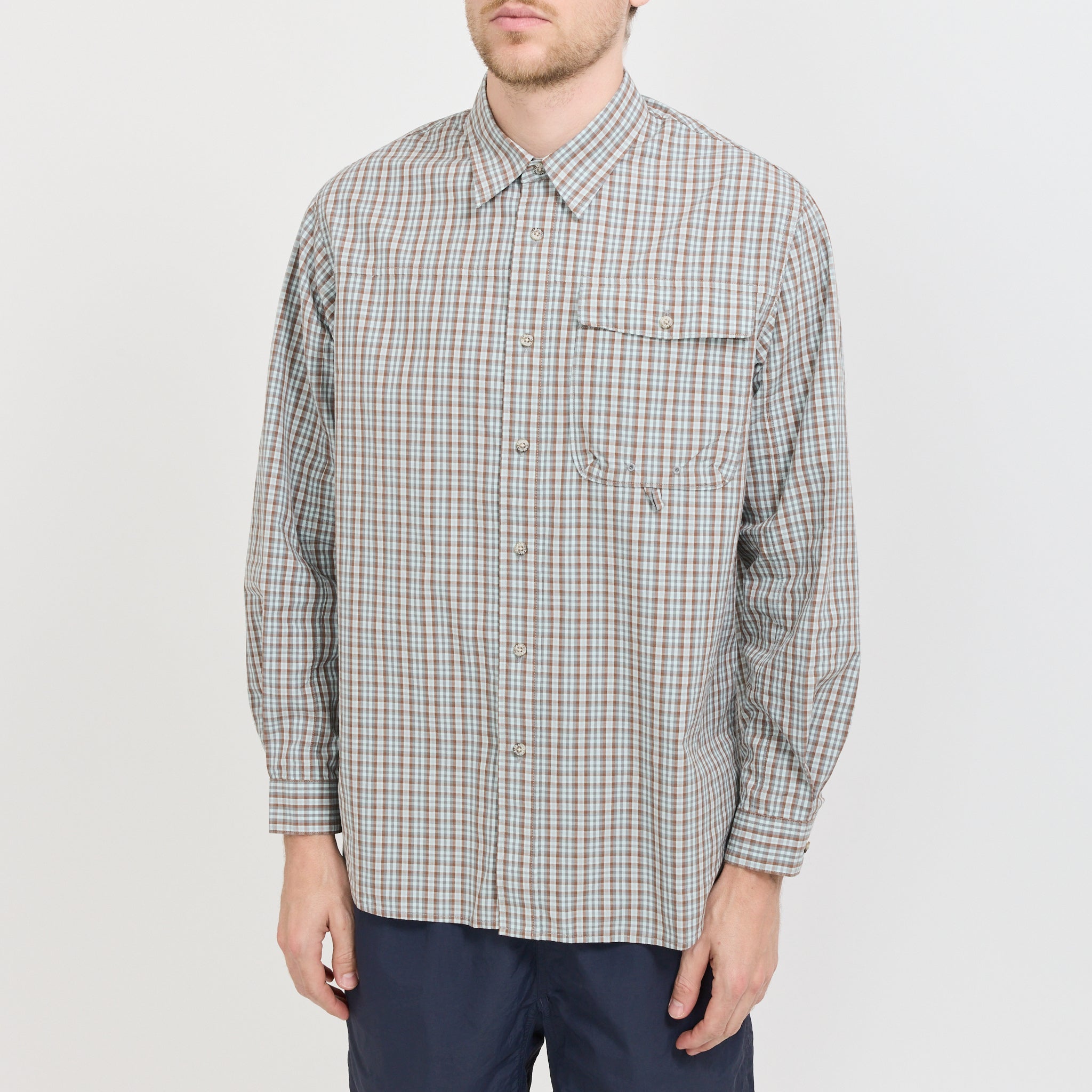 Gramicci | Poplin Millwood Shirt Brown | Maplestore